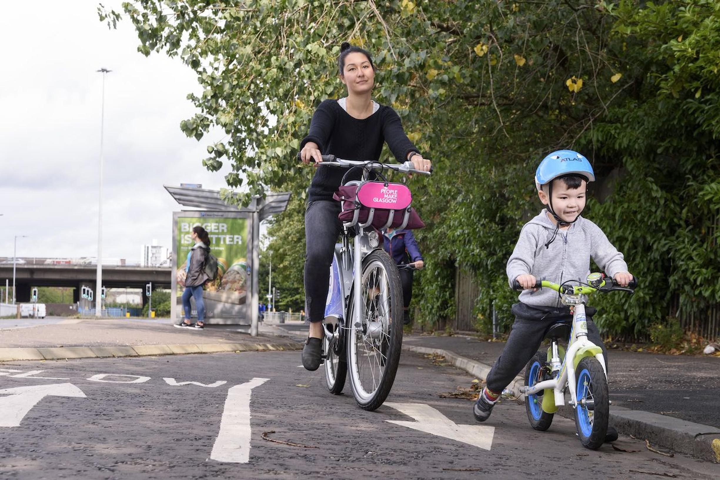 A new cycling route in Glasgow