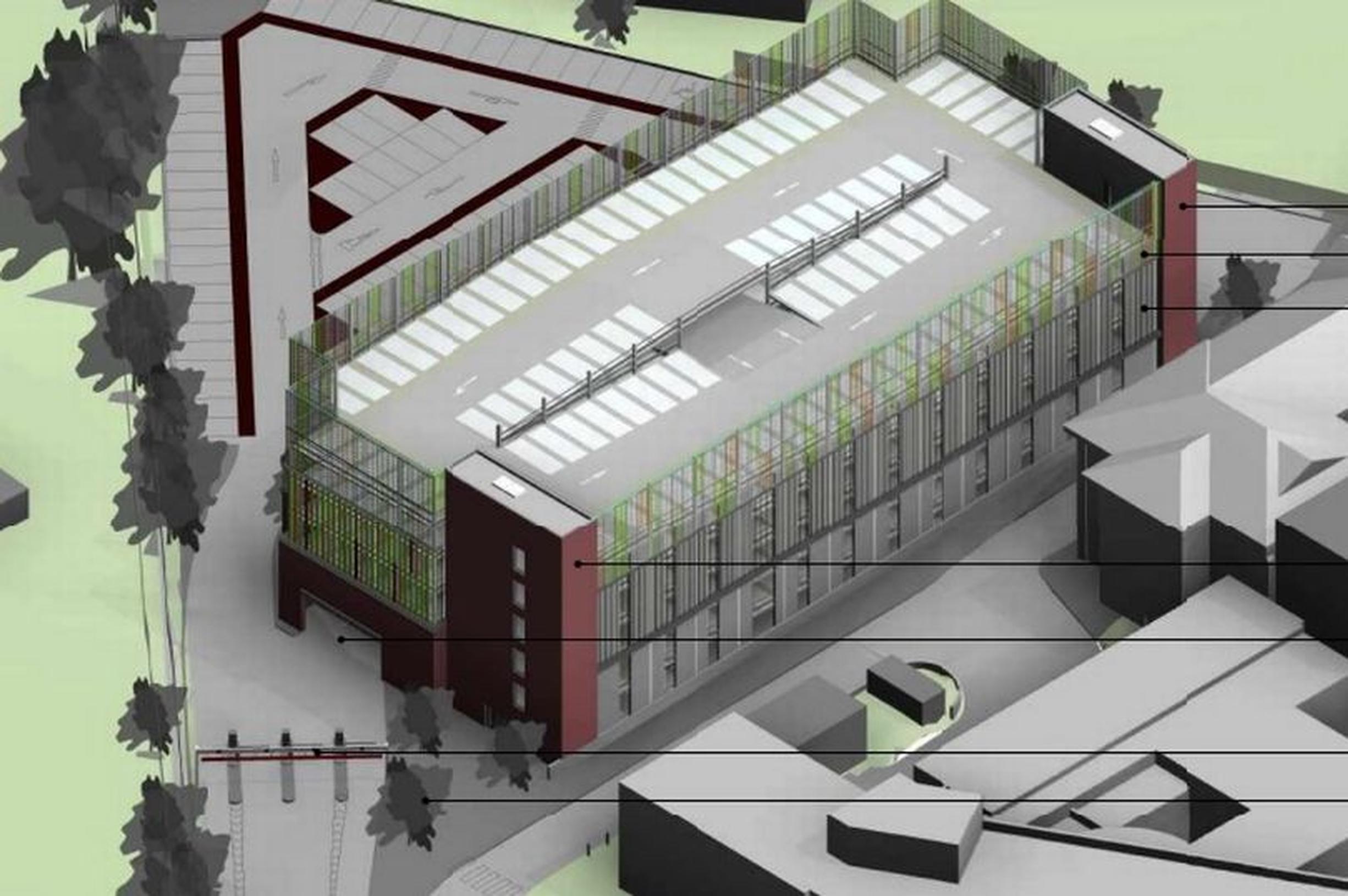 Design for the car park at Epsom General Hospital