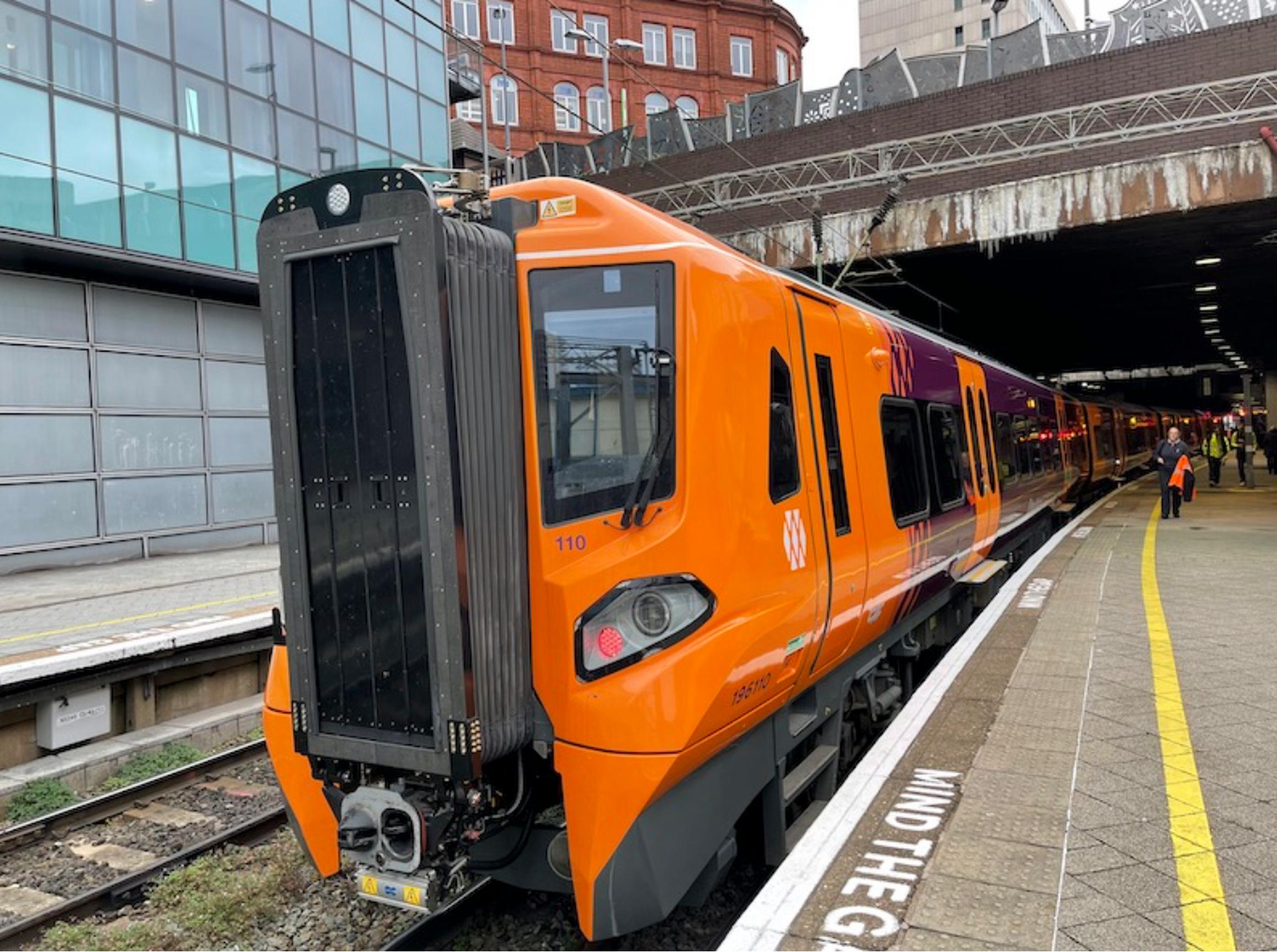 The new West Midlands fleet, with 14 formed into four coach trains and 12 as two coach trains. PIC: Roger French