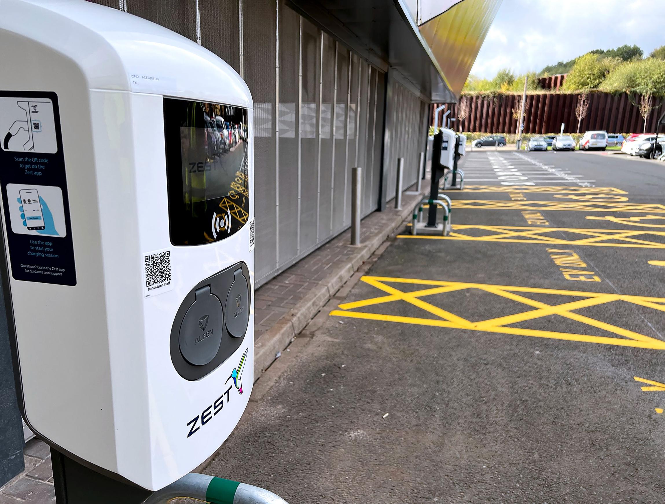 A Zest charger at Merry Hill