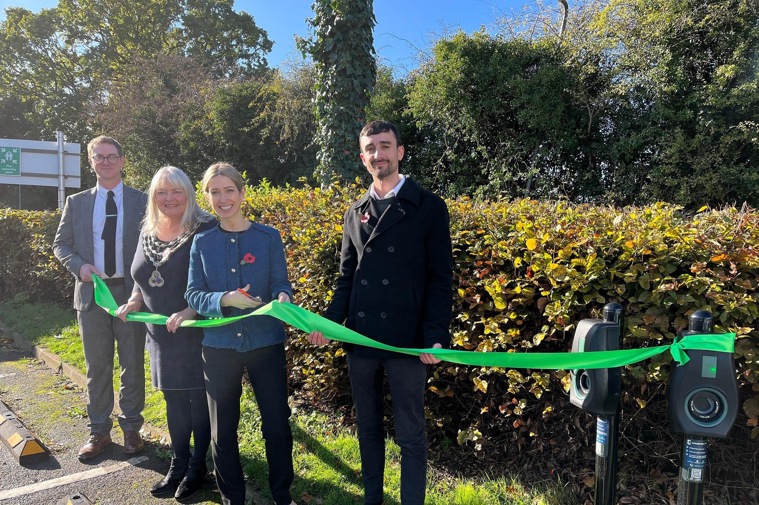 Laura Trott MP opens the Swanley chargepoints
