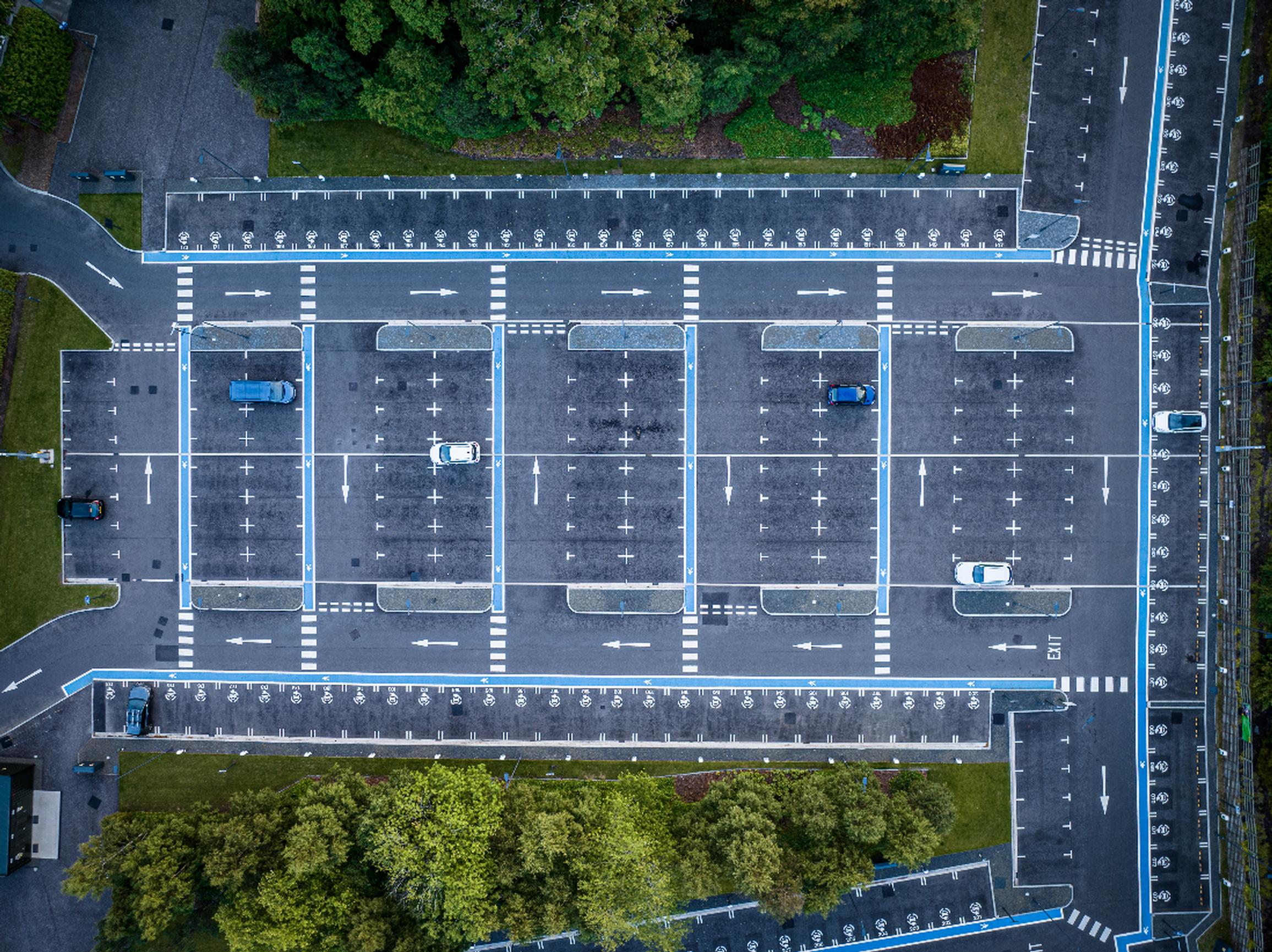 The car park at NatWest’s office in Gogarburn Edinburgh