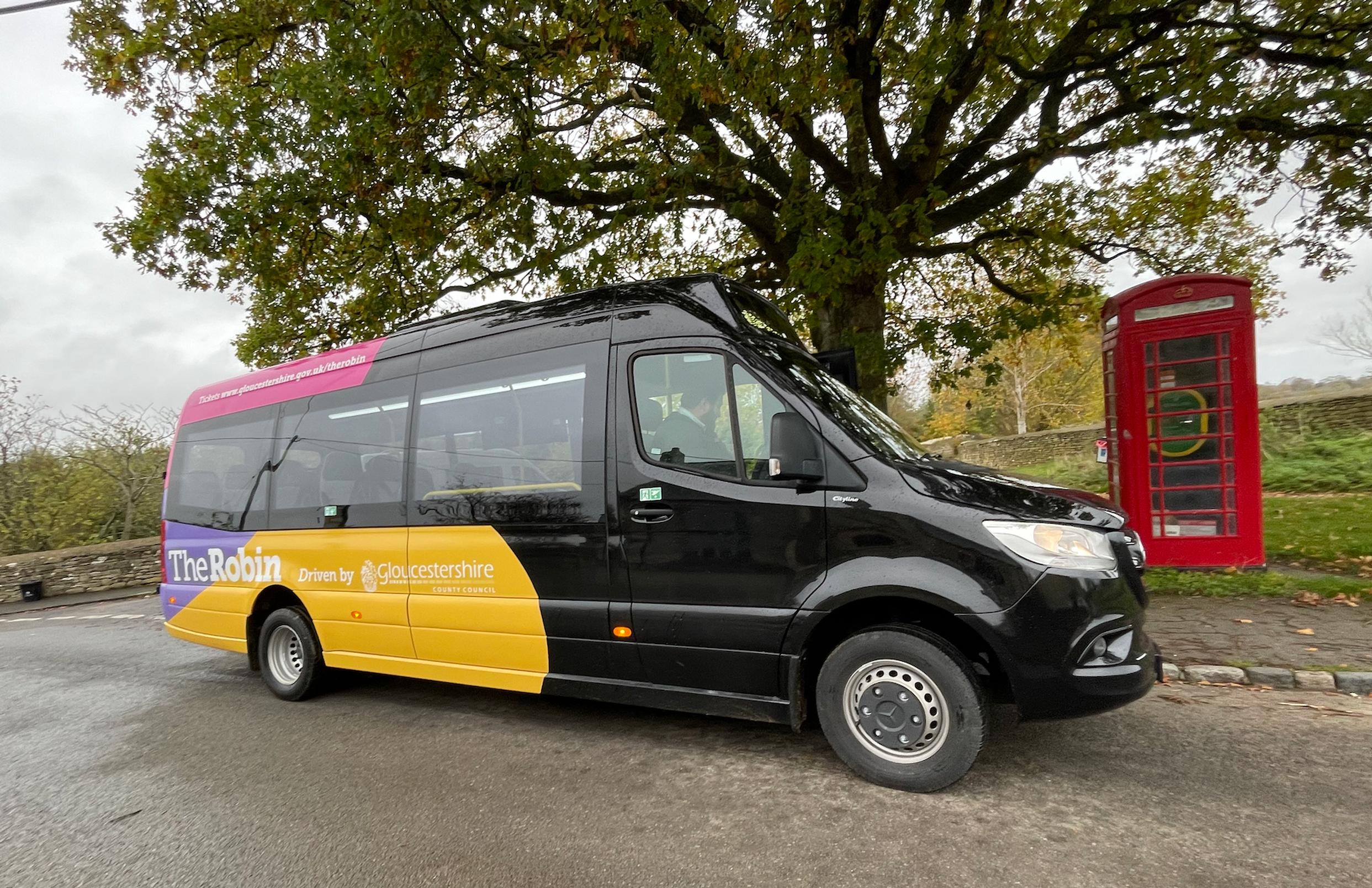 The ‘Robin’ service, made up of four mini-buses, are serving Forest of Dean and Cotswolds PIC: Roger French