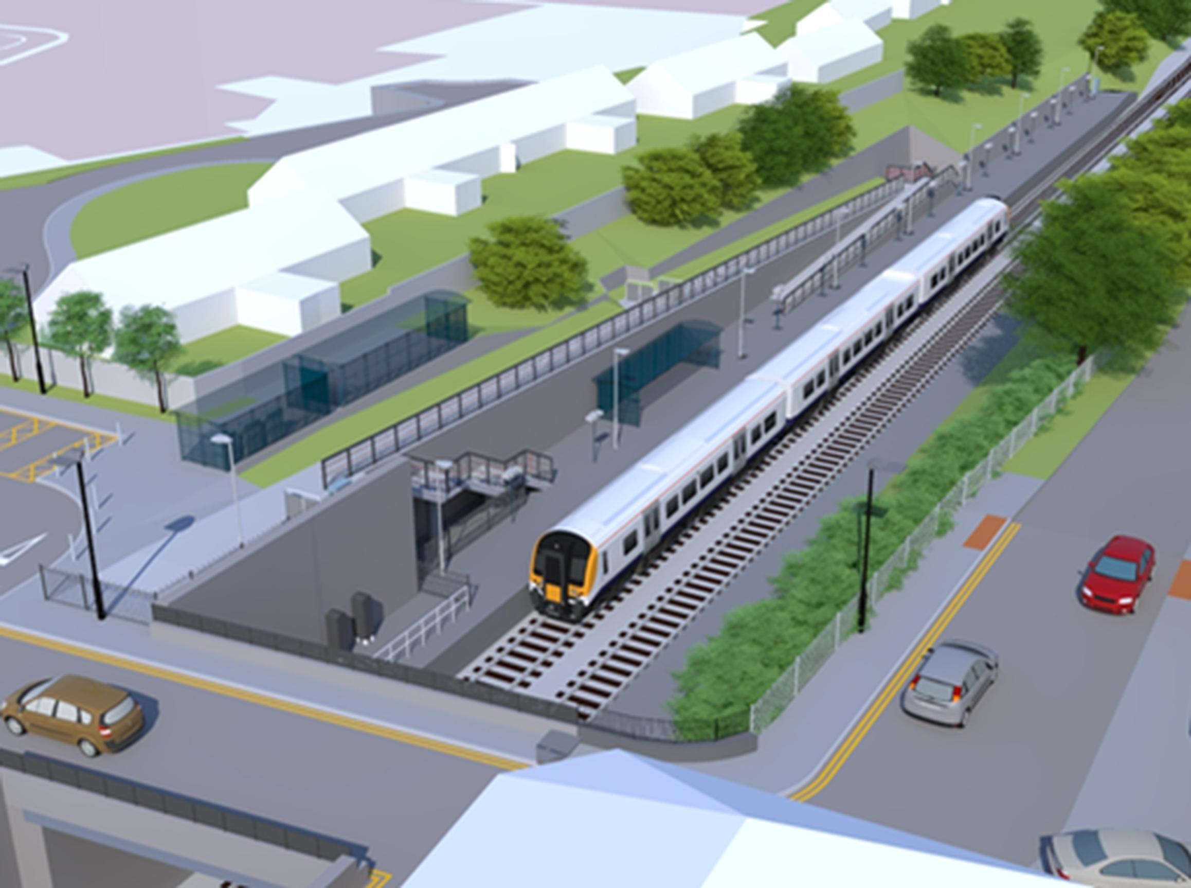 A design of how Pill railway station could look as part of the new plans. Credit: MetroWest