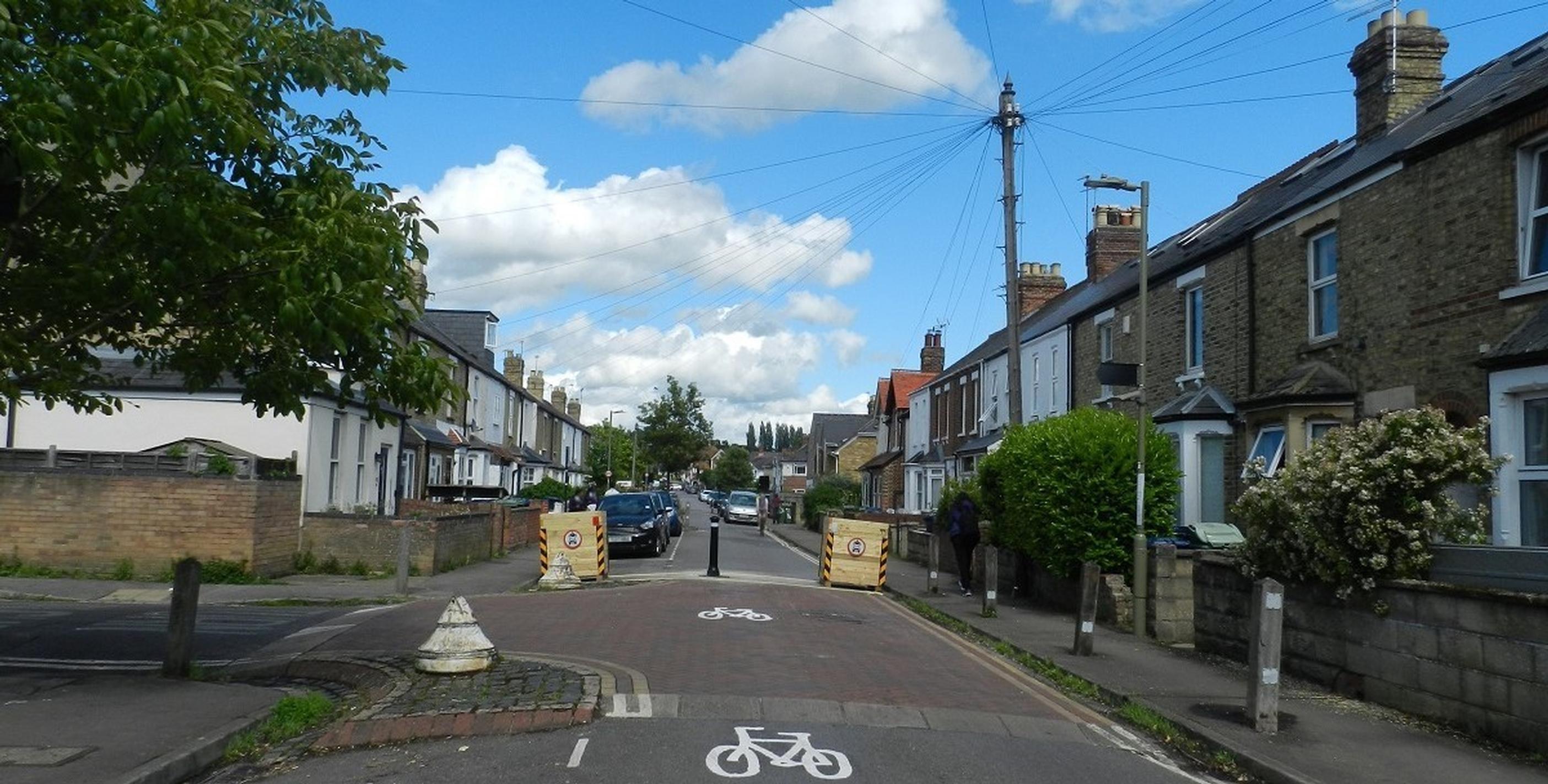 Plastic bollards have been destroyed in LTNs in east Oxford