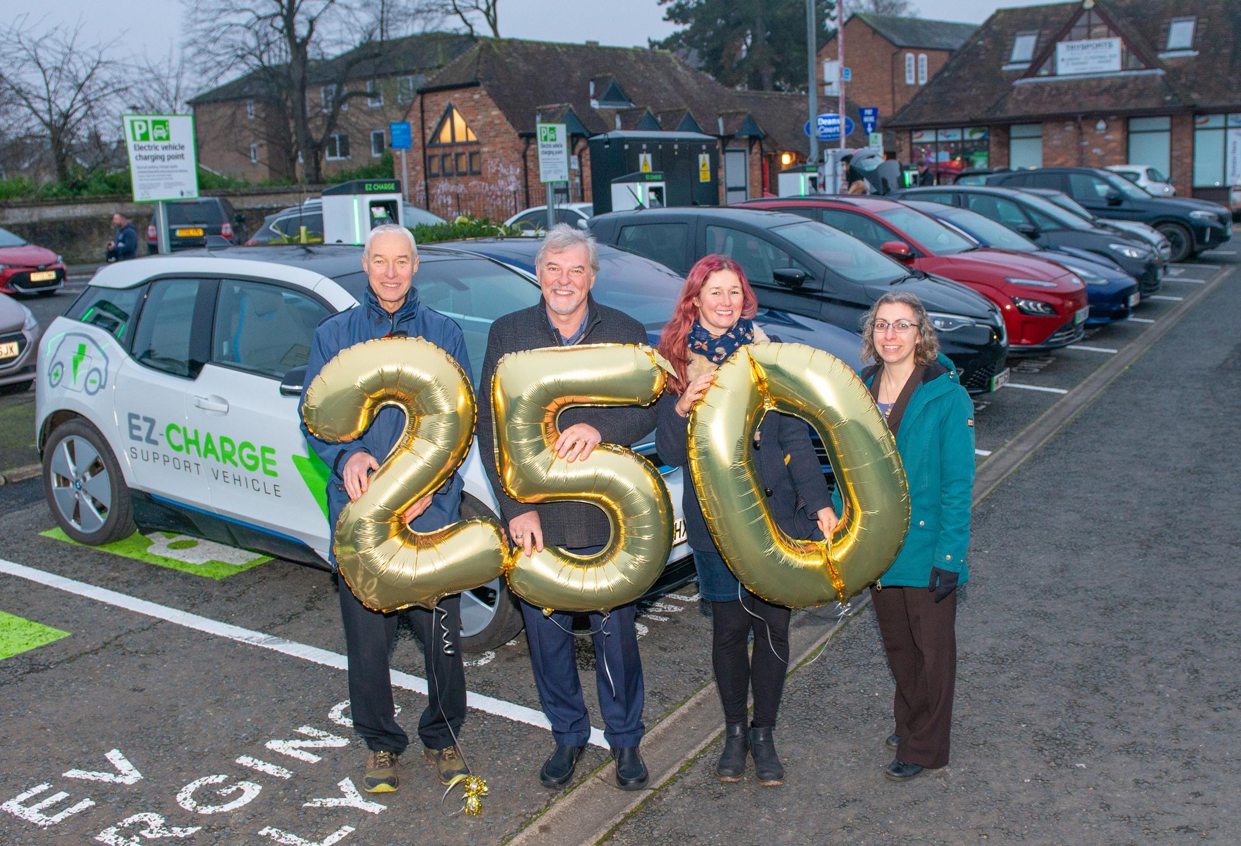 The Psrk and Charge network now includes 250 chargepoints at 20 hubs across Oxfordshire