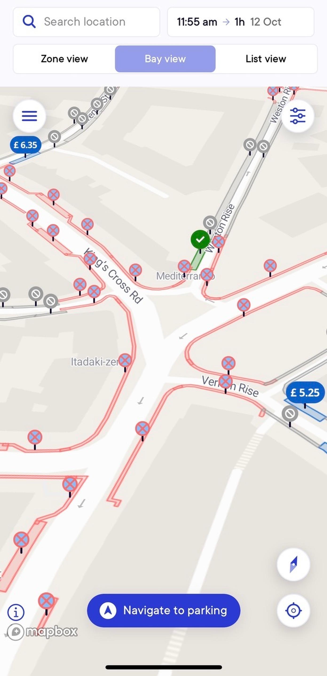 Red Routes on AppyParking+