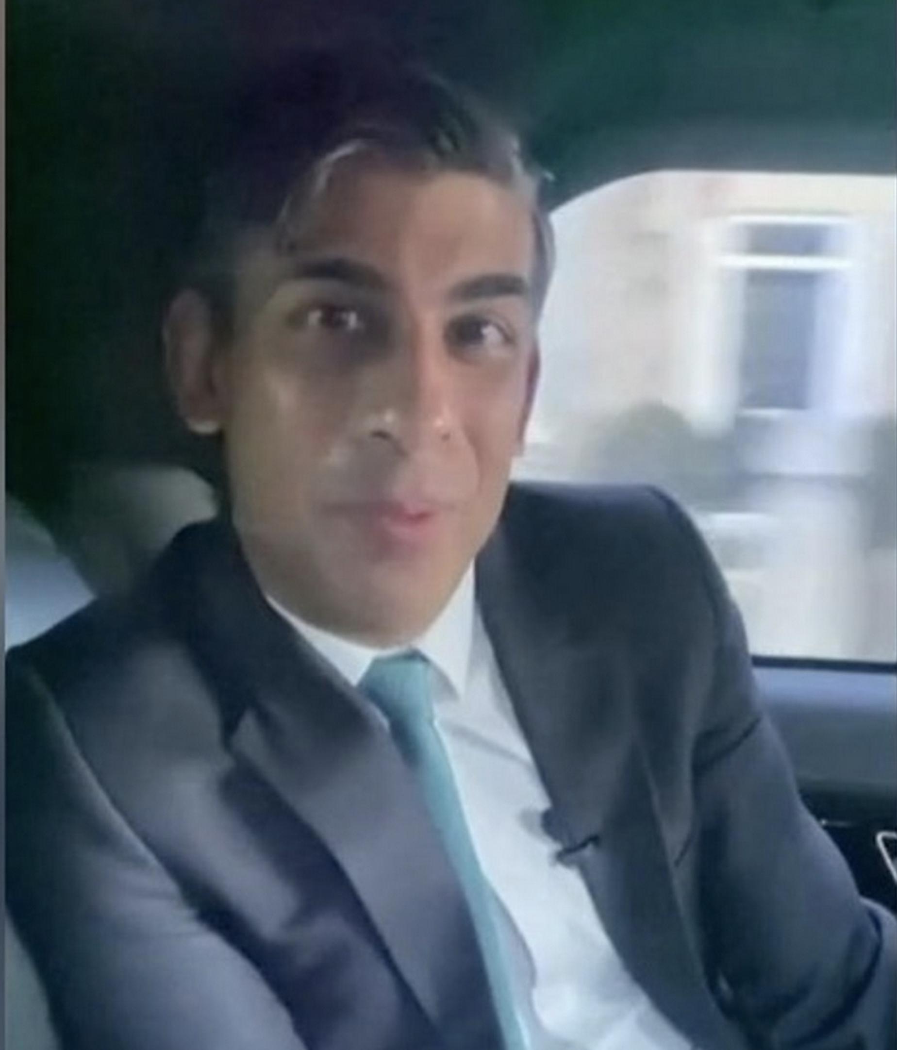 Rishi Sunak recorded an Instagram video in the back of car while not wearing a seatbelt