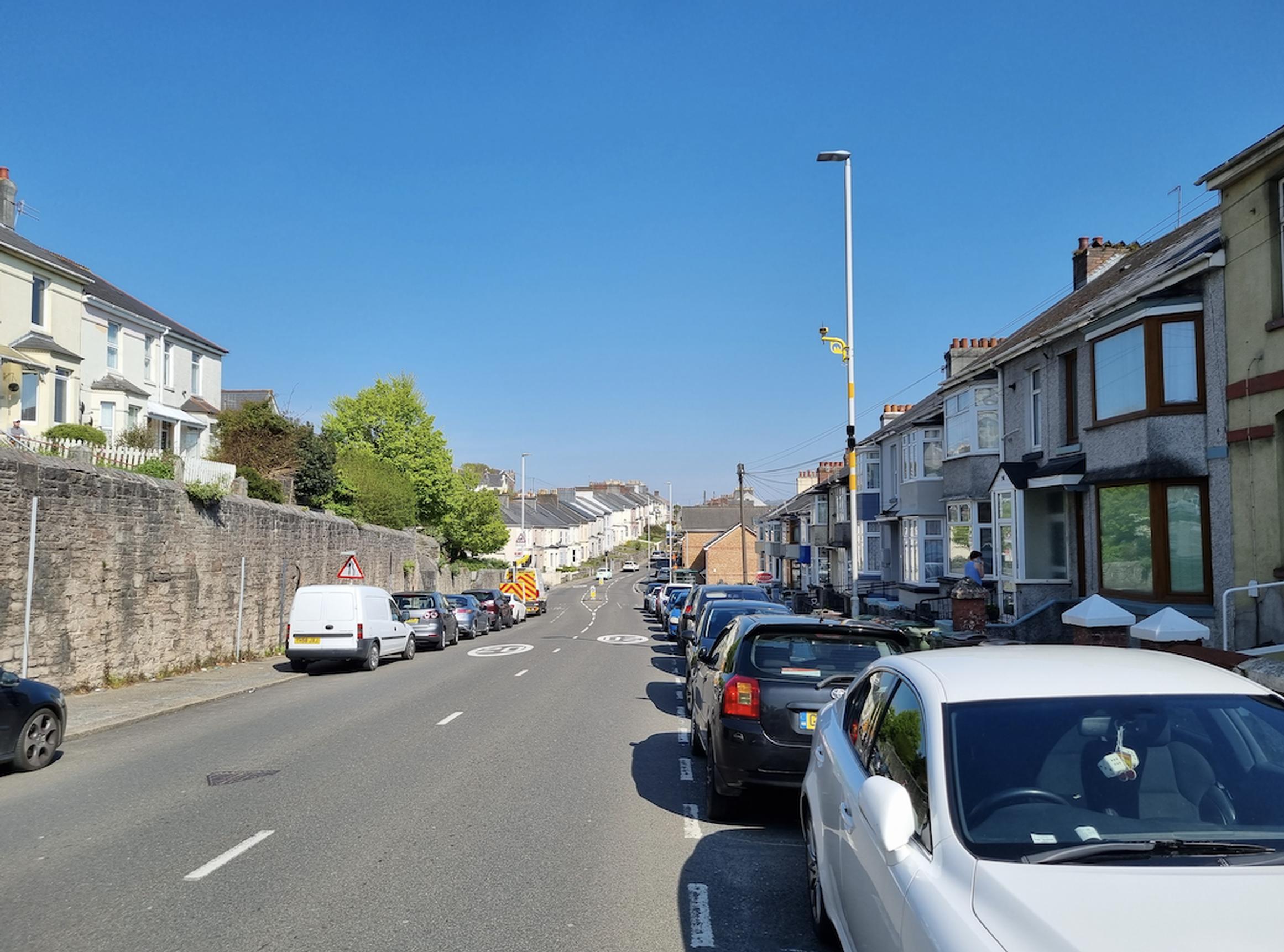 A 20mph street in Plymouth