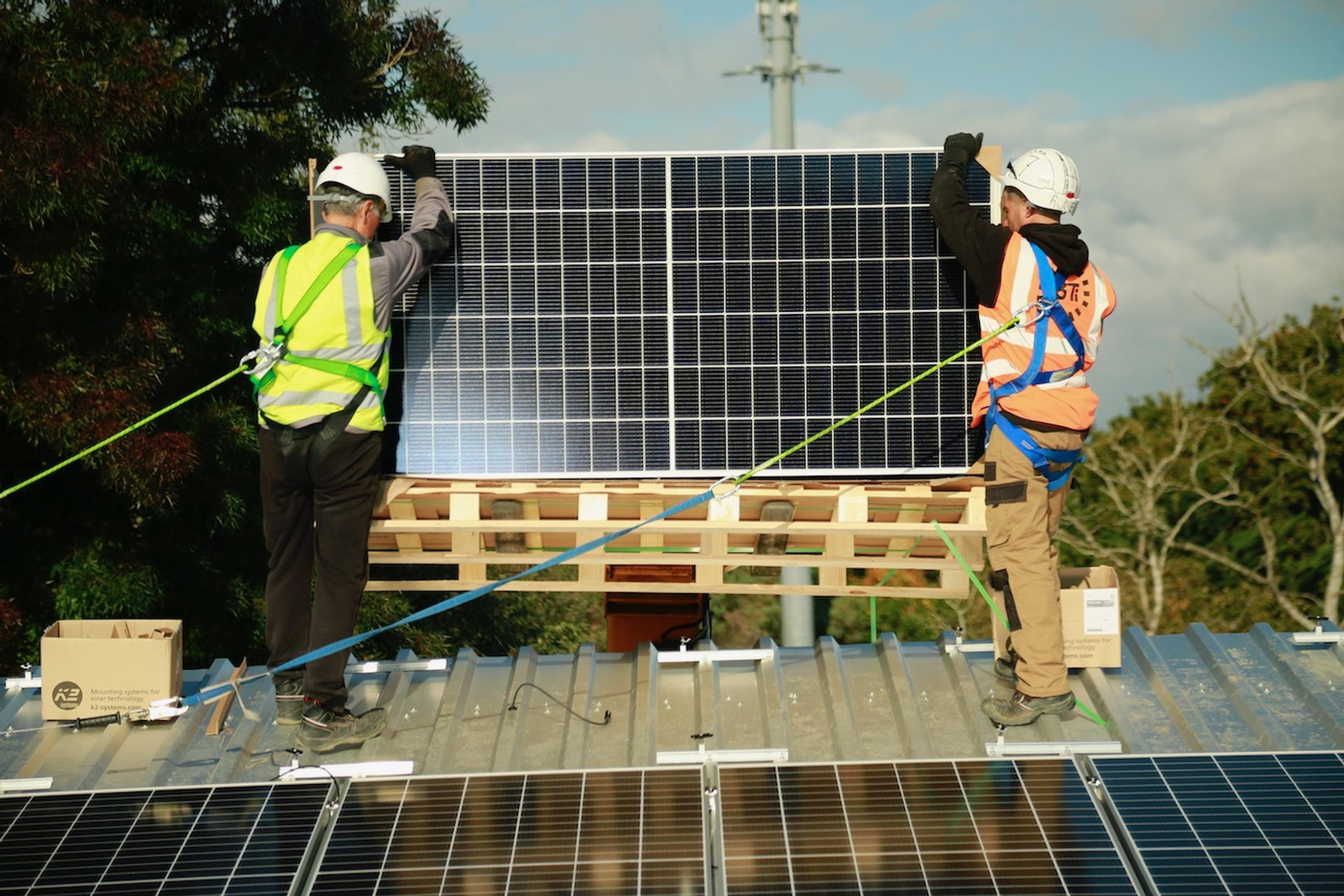 Installing a solar car park