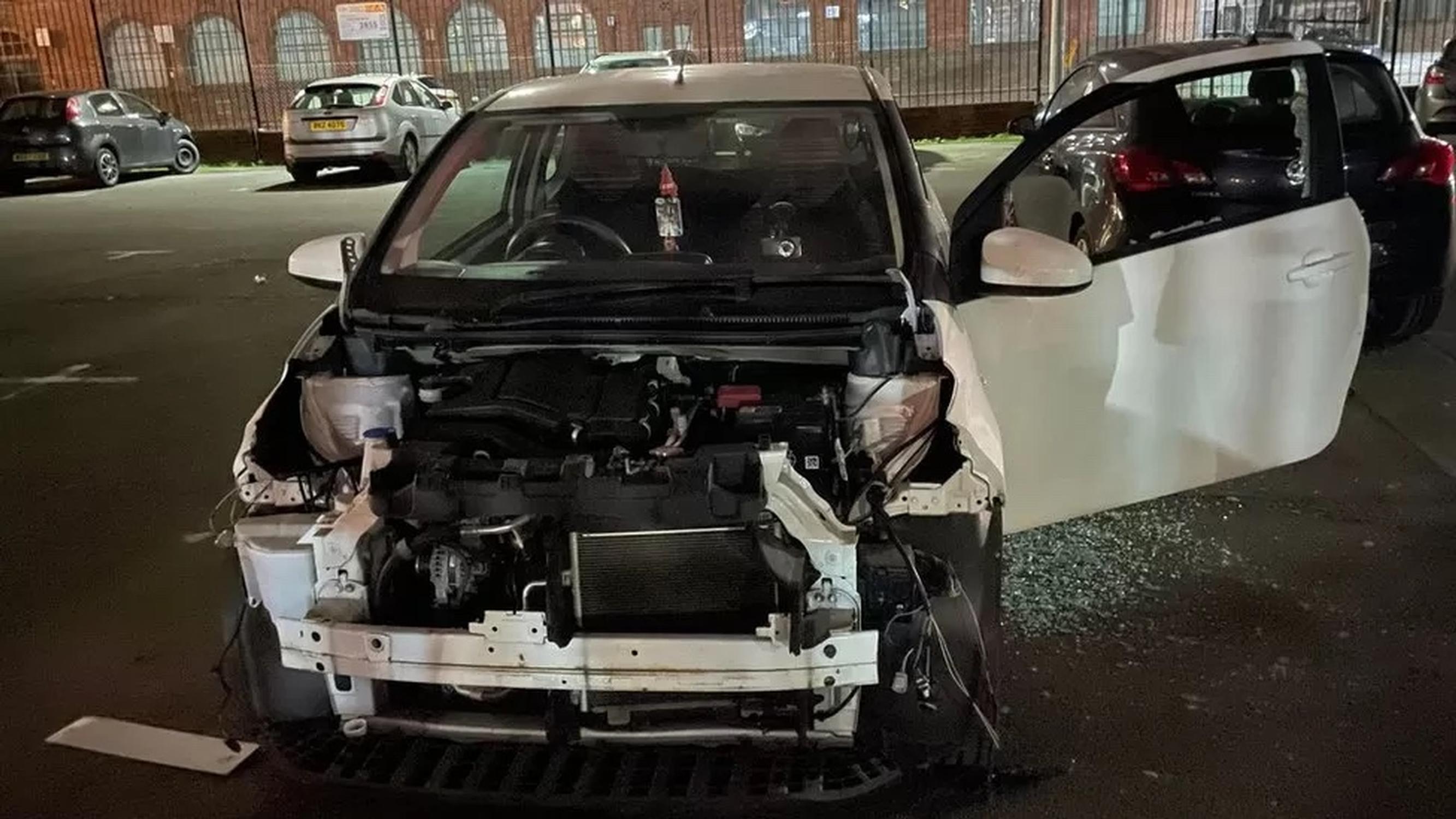 Rebecca Scotland`s Citroen C1 was stripped of parts