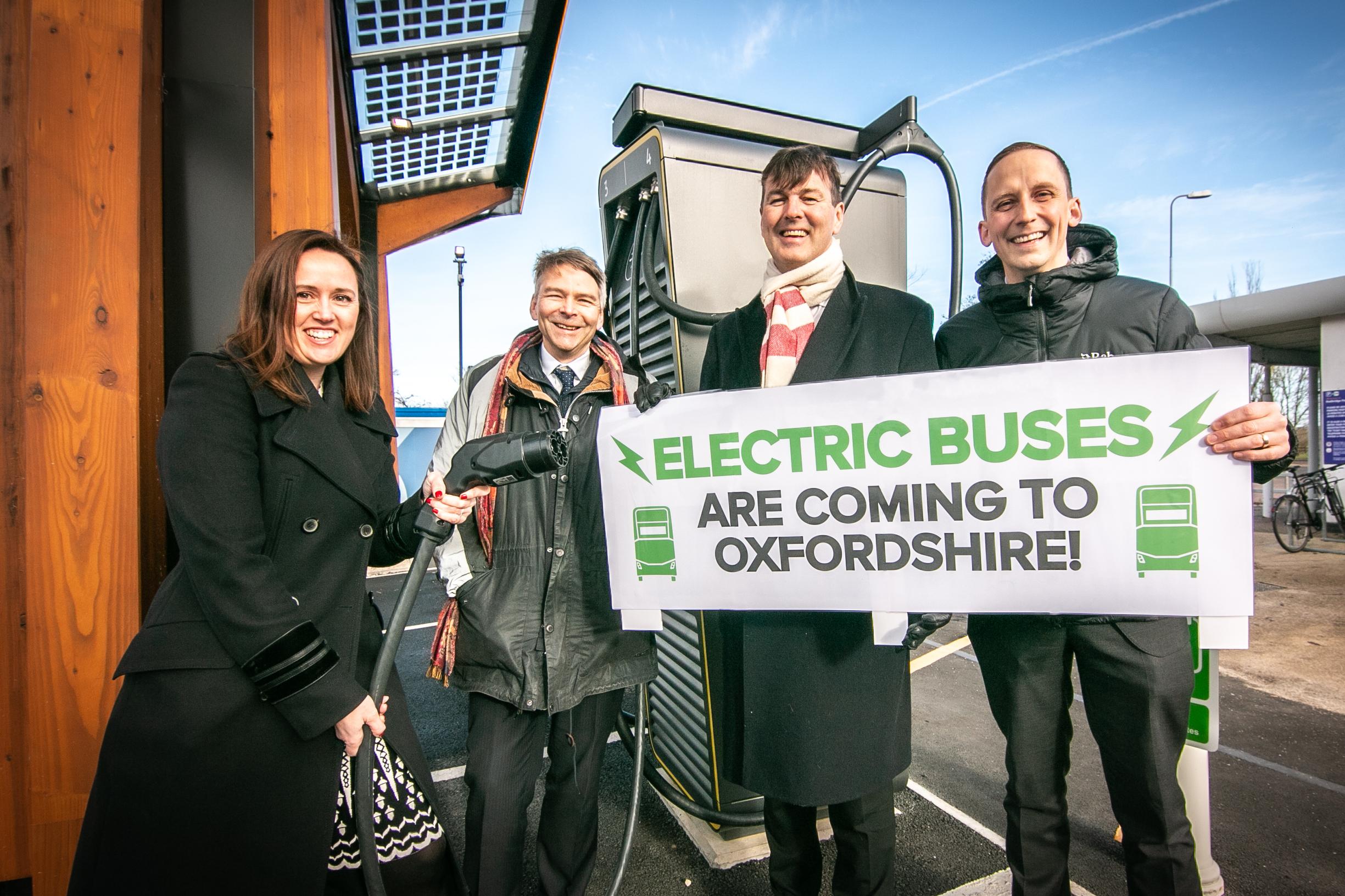 From left: Rachel Geliamassi, Cllr Duncan Enright, Cllr Andrew Gant and Luke Marion