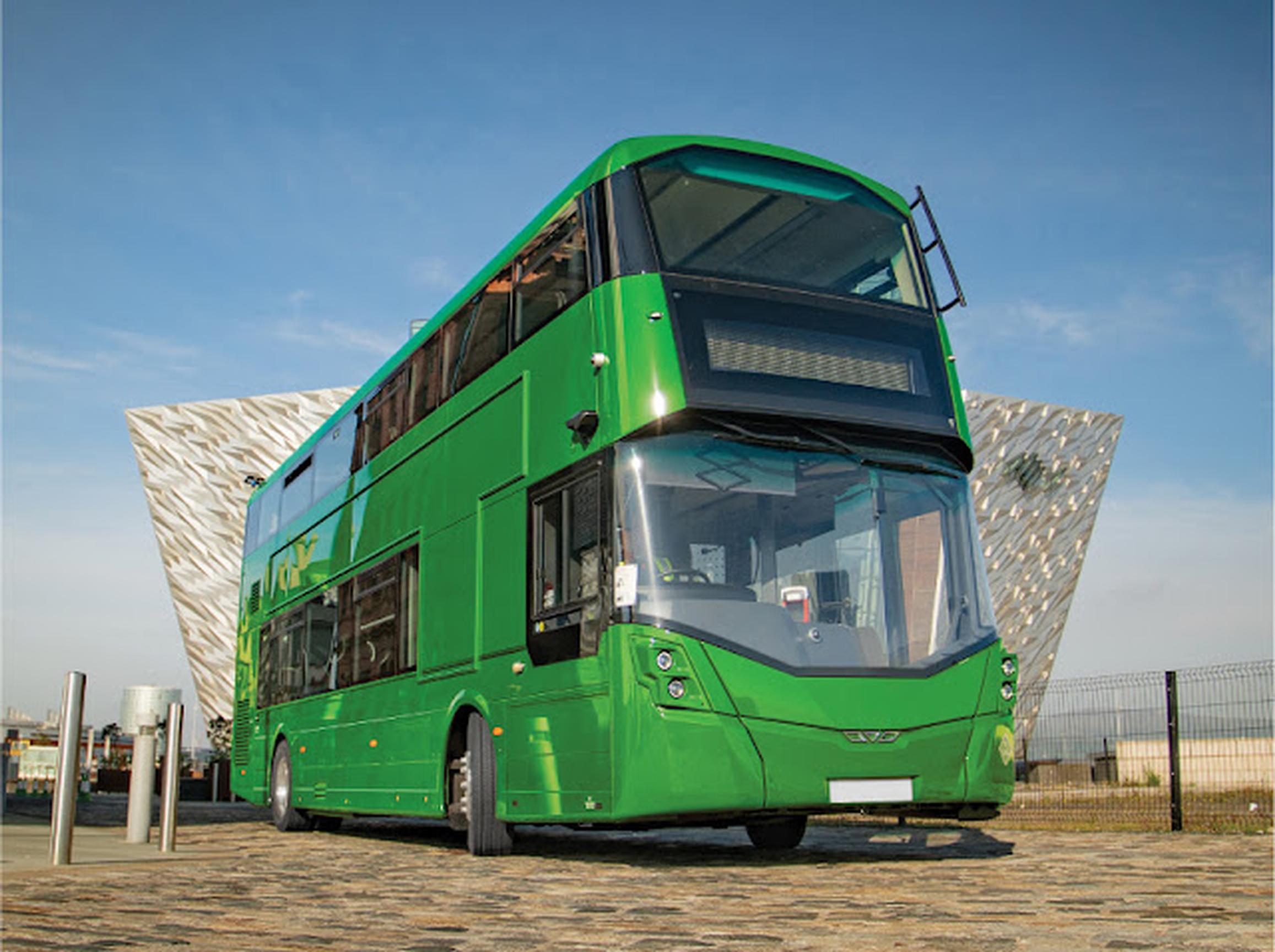 A battery-electric WrightBus Electroliner