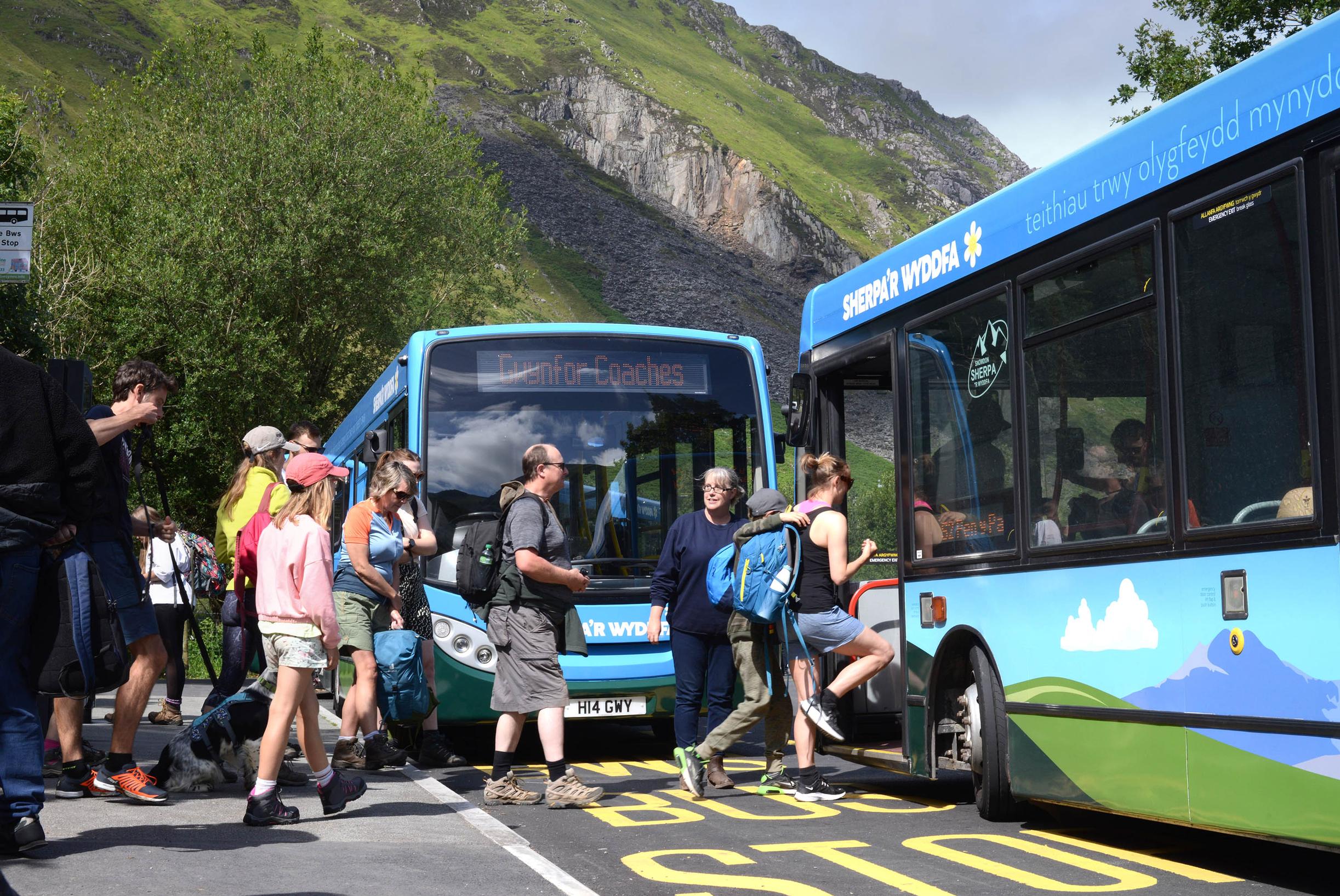 Car demand management and the improved Sherpa’r Wyddfa network helped to boost public transport in Snowdonia last summer.