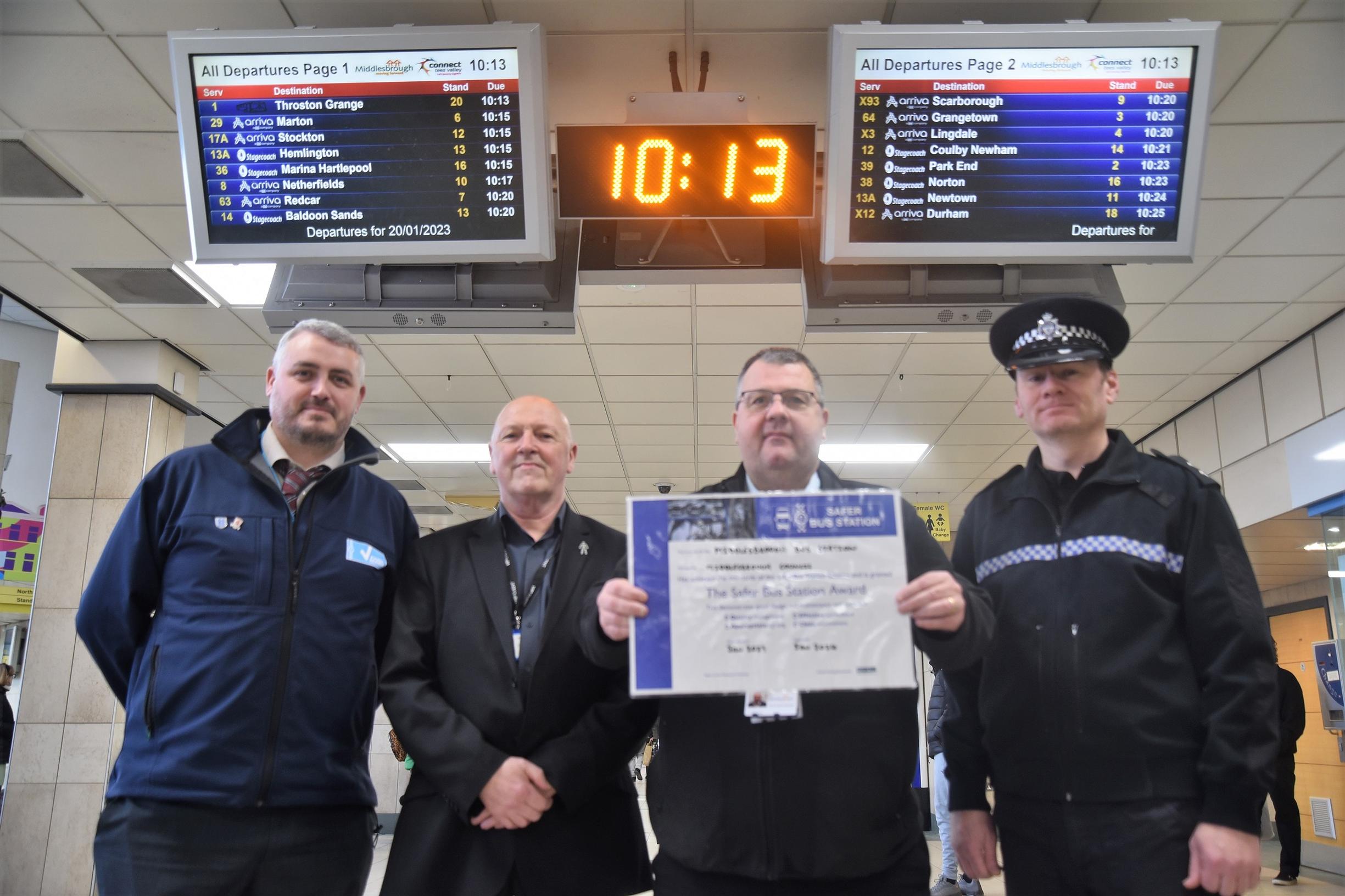 The Safer Bus Station Award presentation