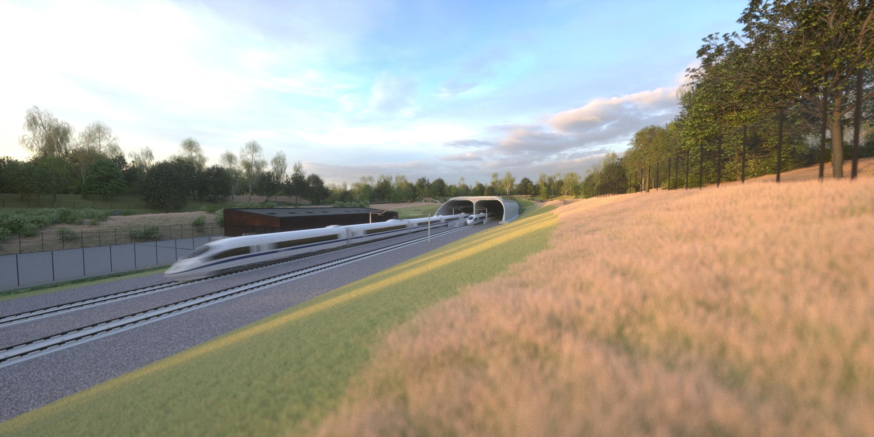 Greatworth green tunnel portal (HS2)