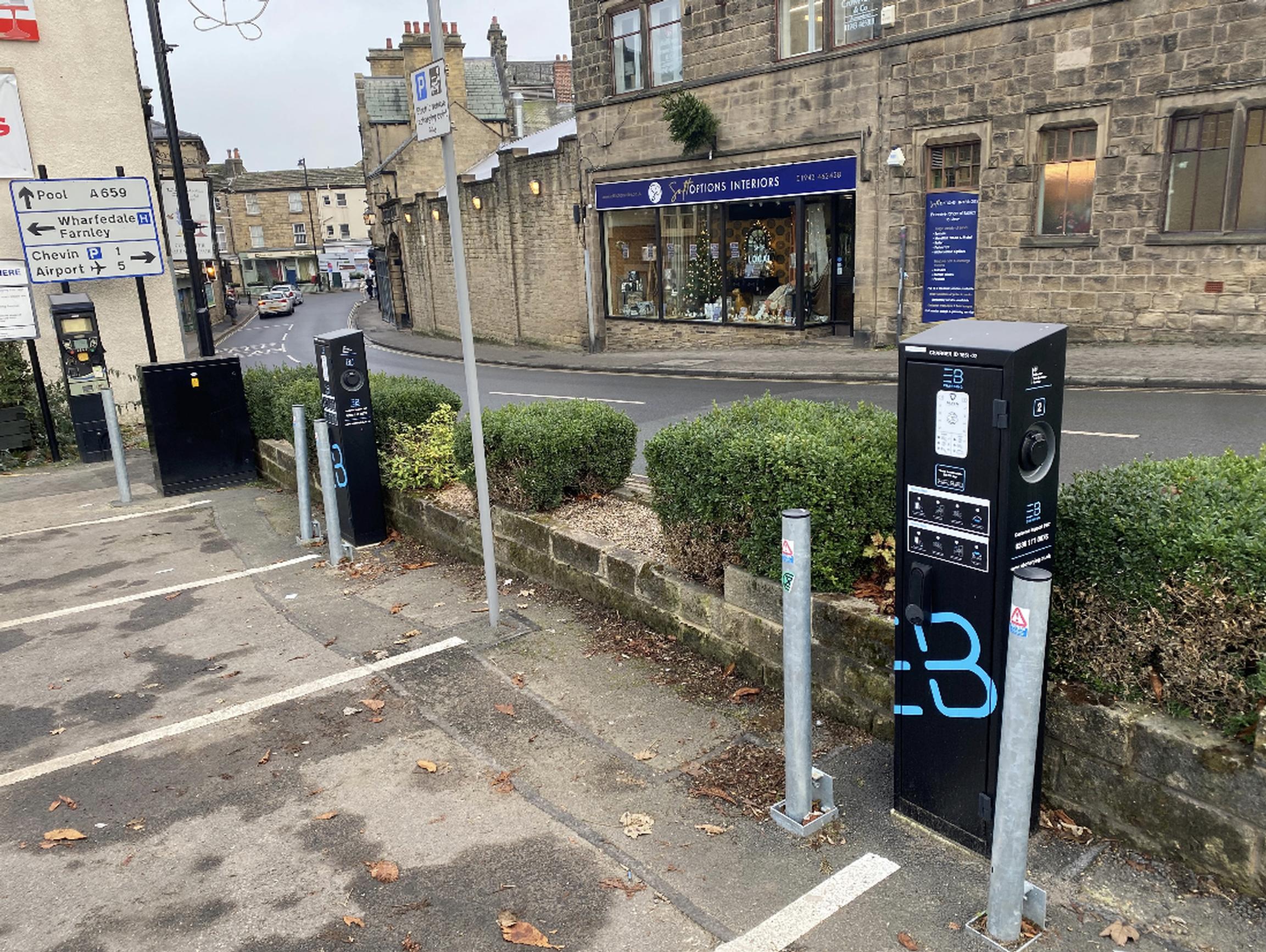 Chargepoints in the Beech Hill car park