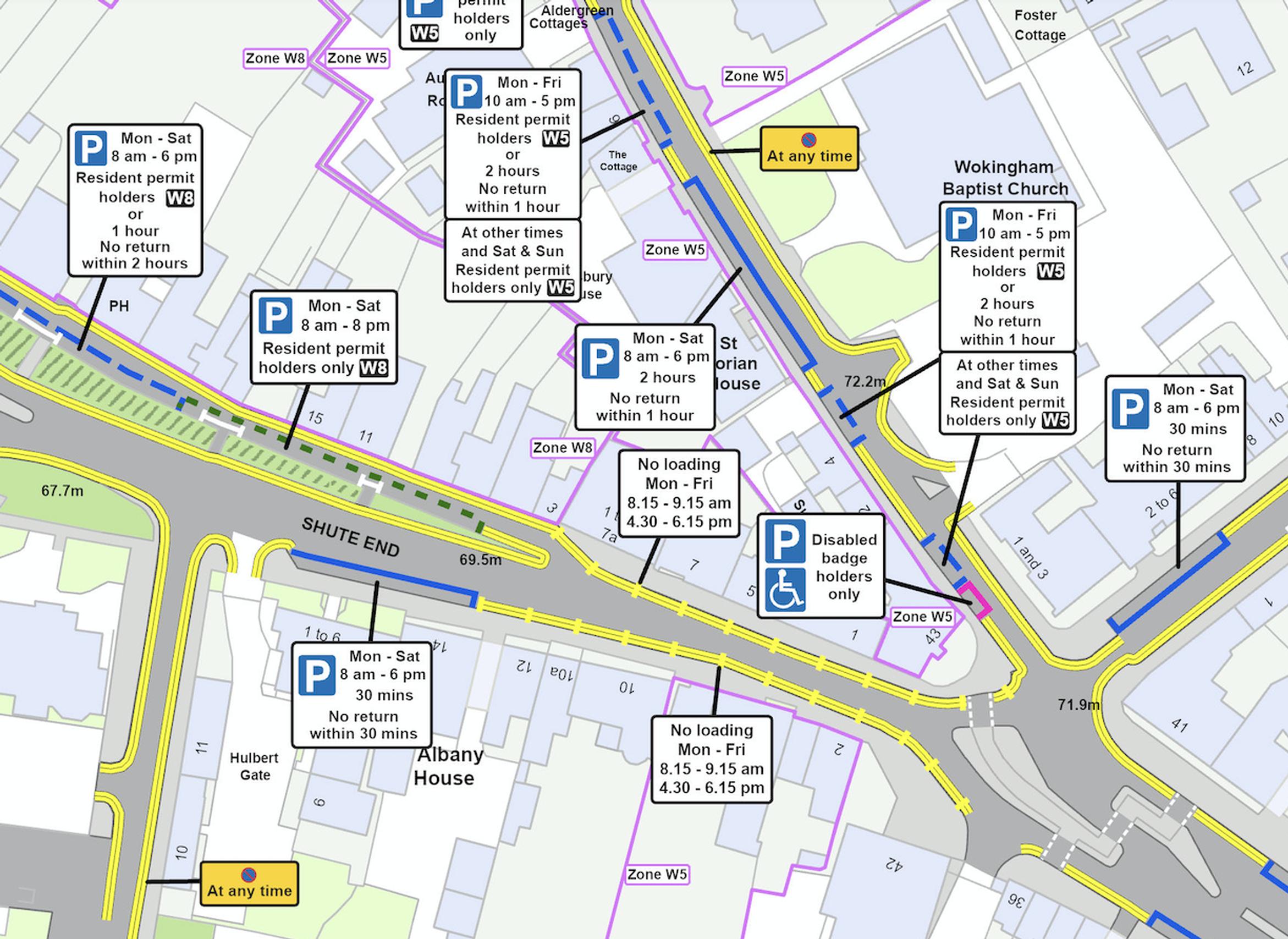 A digital map of TROs in Wokingham