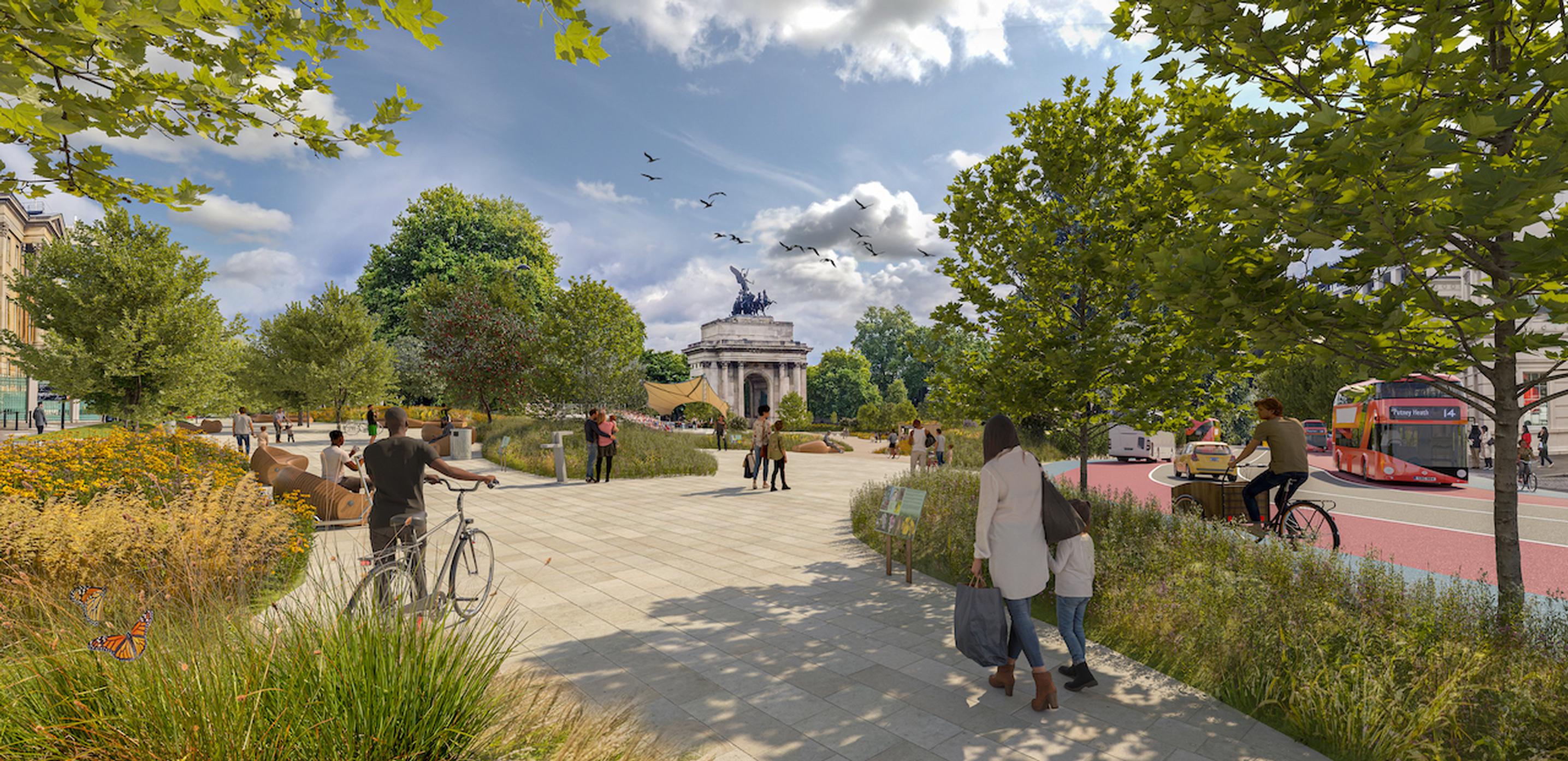 Possible asked Londoners whether they would support the pedestrianisation of Hyde Park Corner to link it up with Green Park. Support for the idea rose from 48% to 72% after the concept was co-designed with stakeholders and presented as an image
