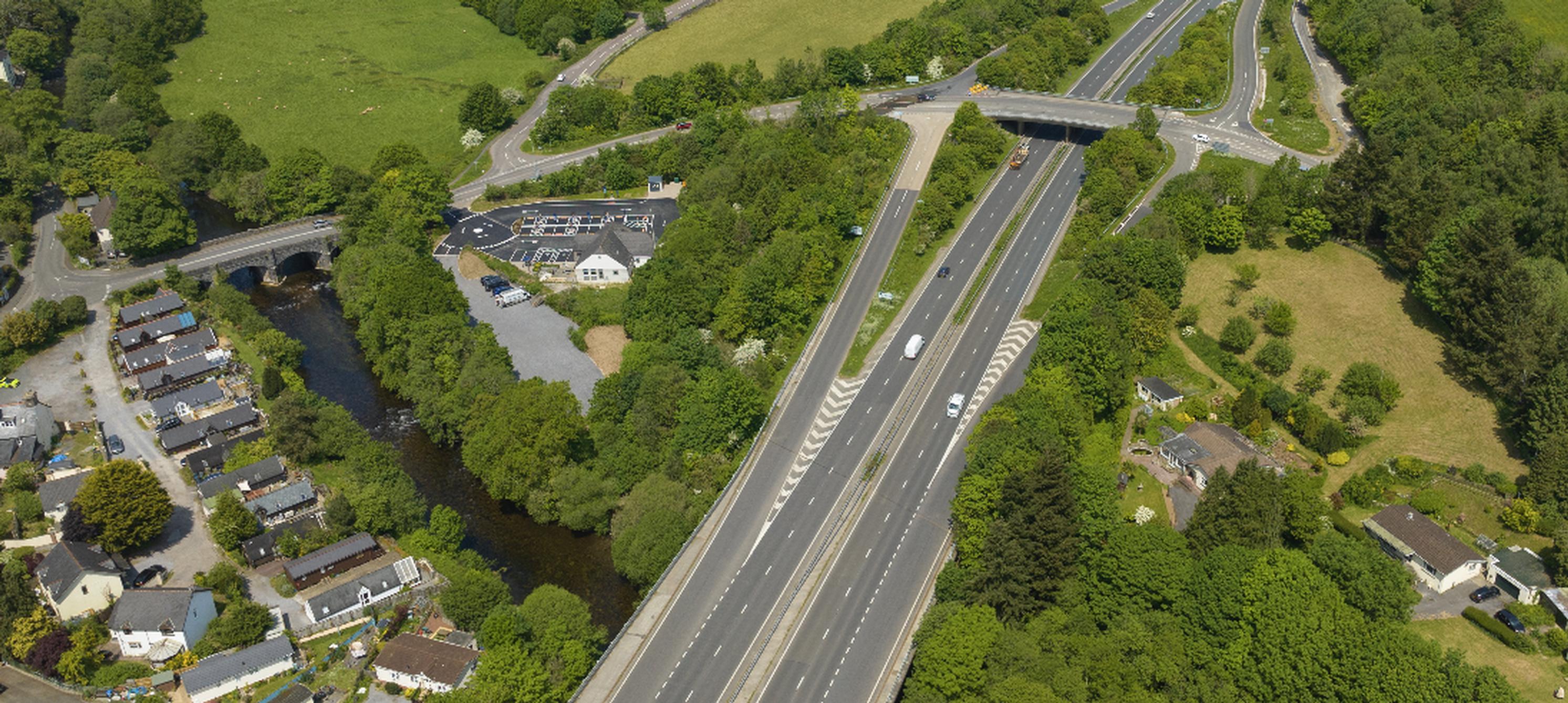 Salmon`s Leap is accessible from both the Plymouth-bound and Exeter-bound carriageways of the A38