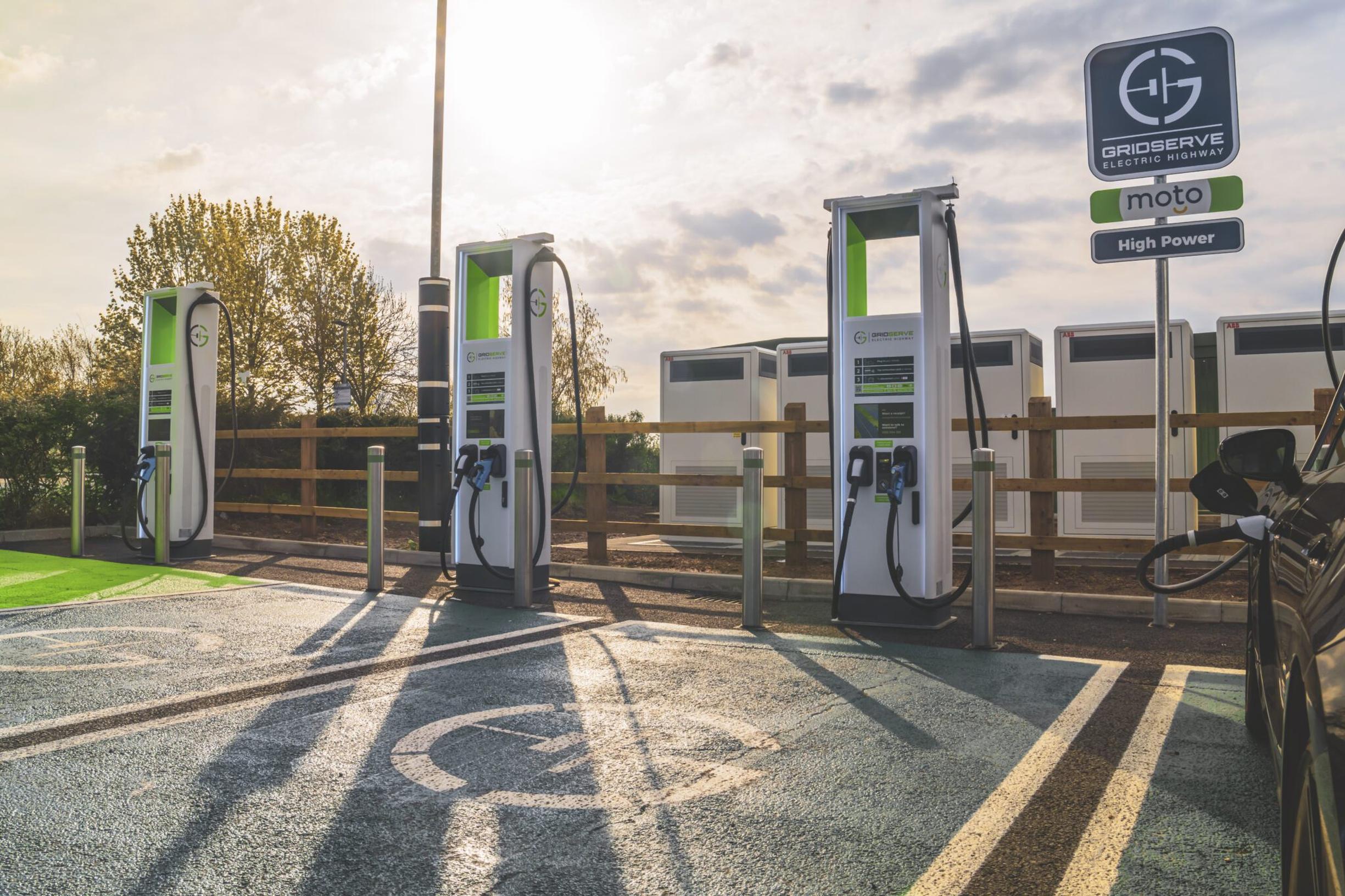 Gridserve chargers at Leeming Bar