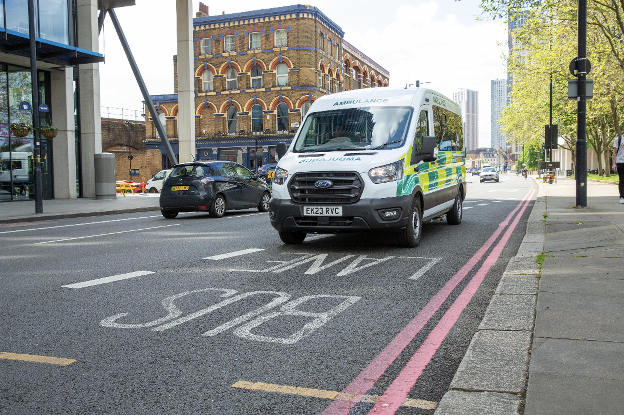 Bus lanes in London are now open to non-emergency ambulances