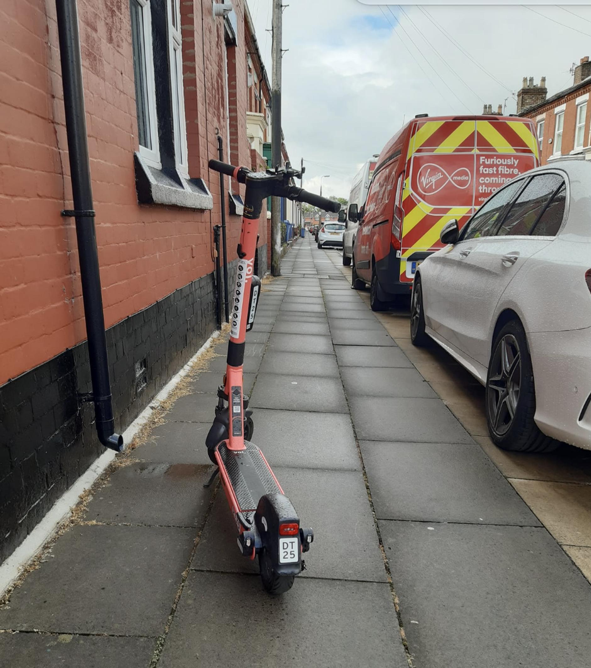 Poorly parked rental scooters are a hazard
