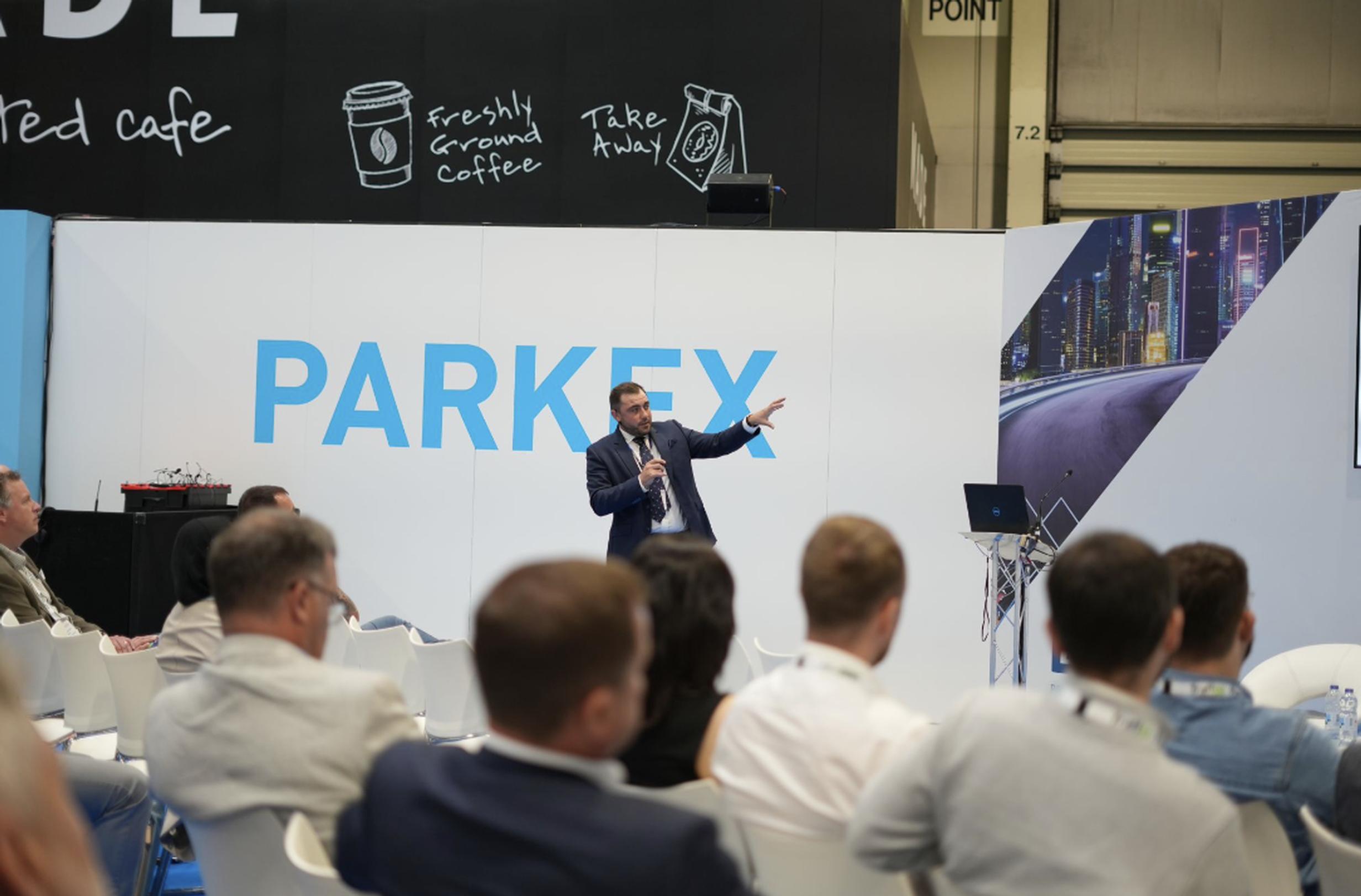 Flowbird`s Harrison Woods speaks at Parkex