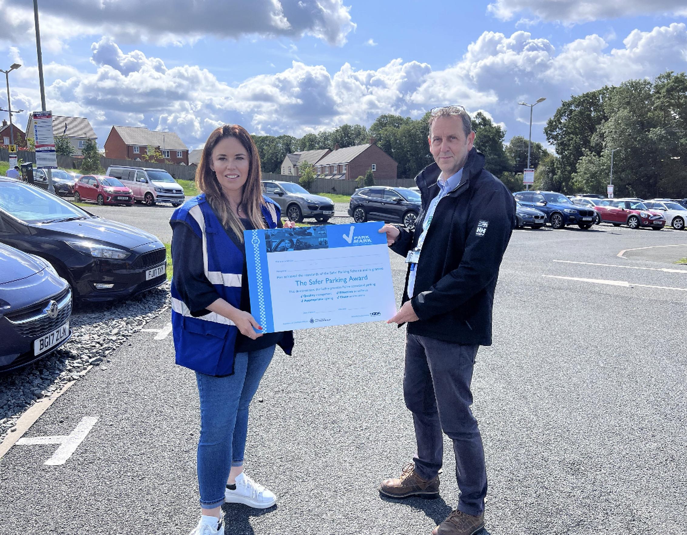 Rachel Baxter, director of Total Parking, and Colin Sproats, BPA area manager