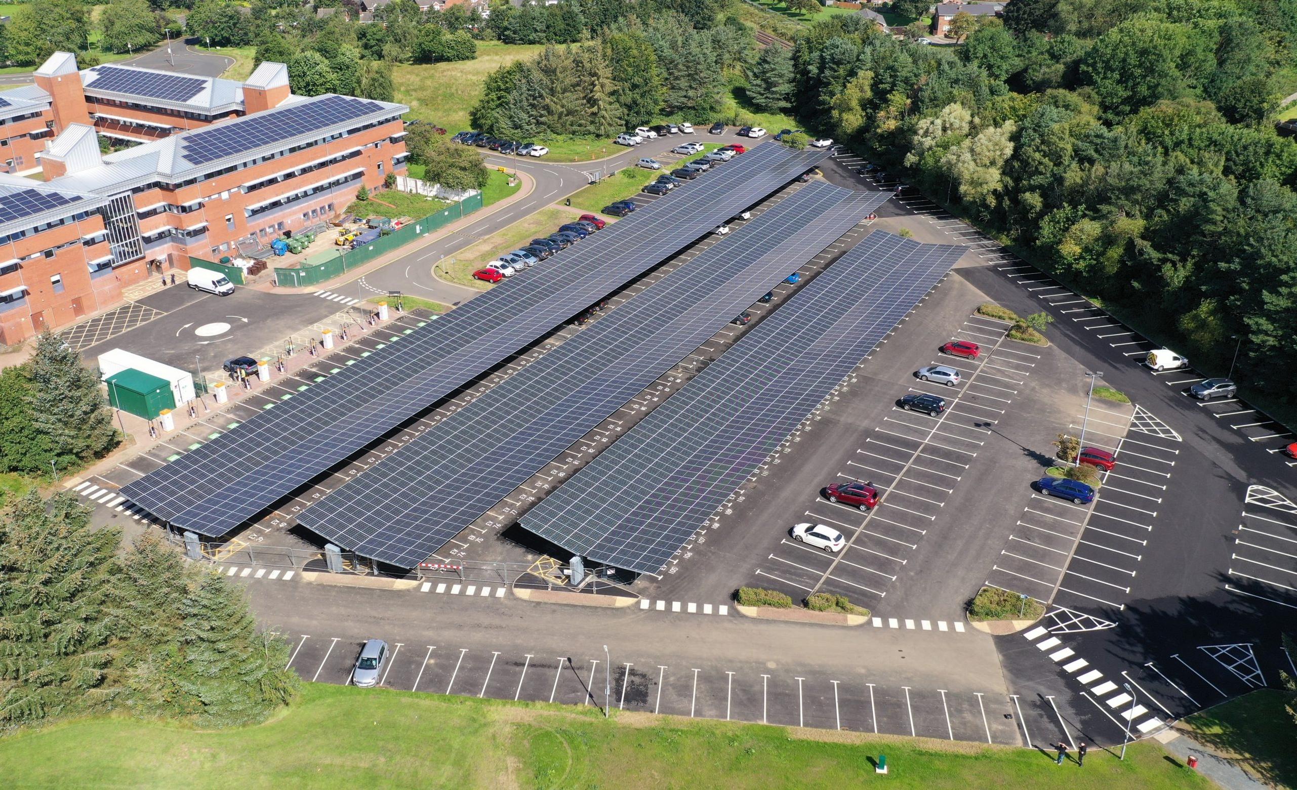 Morpeth car park becomes a solar farm