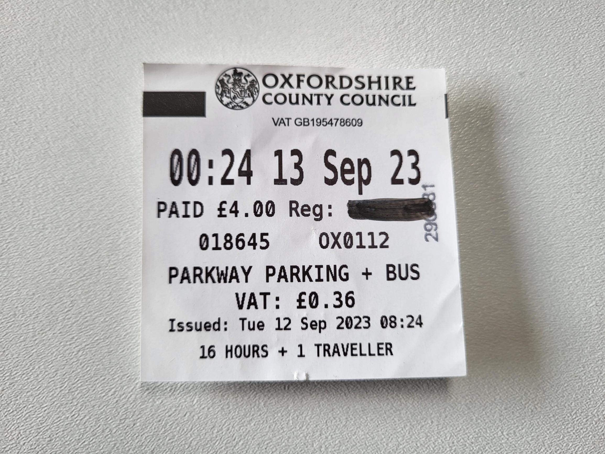 To coincide with the launch of a combined P&R ticket, Oford and Oxfordshire councils have been offering the ticket at a reduced price of £4 for a car with only one adult