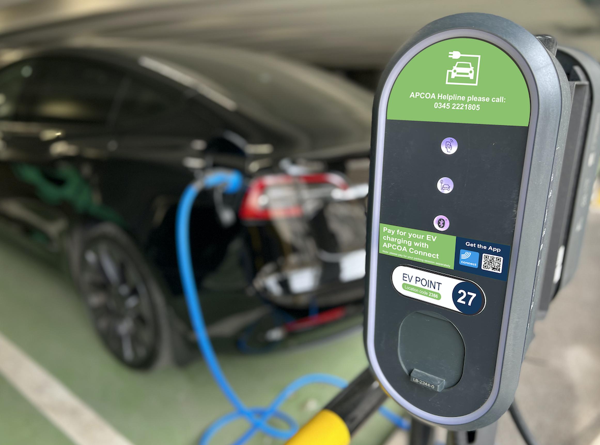 APCOA will introduce new public charging points at off-street council property
