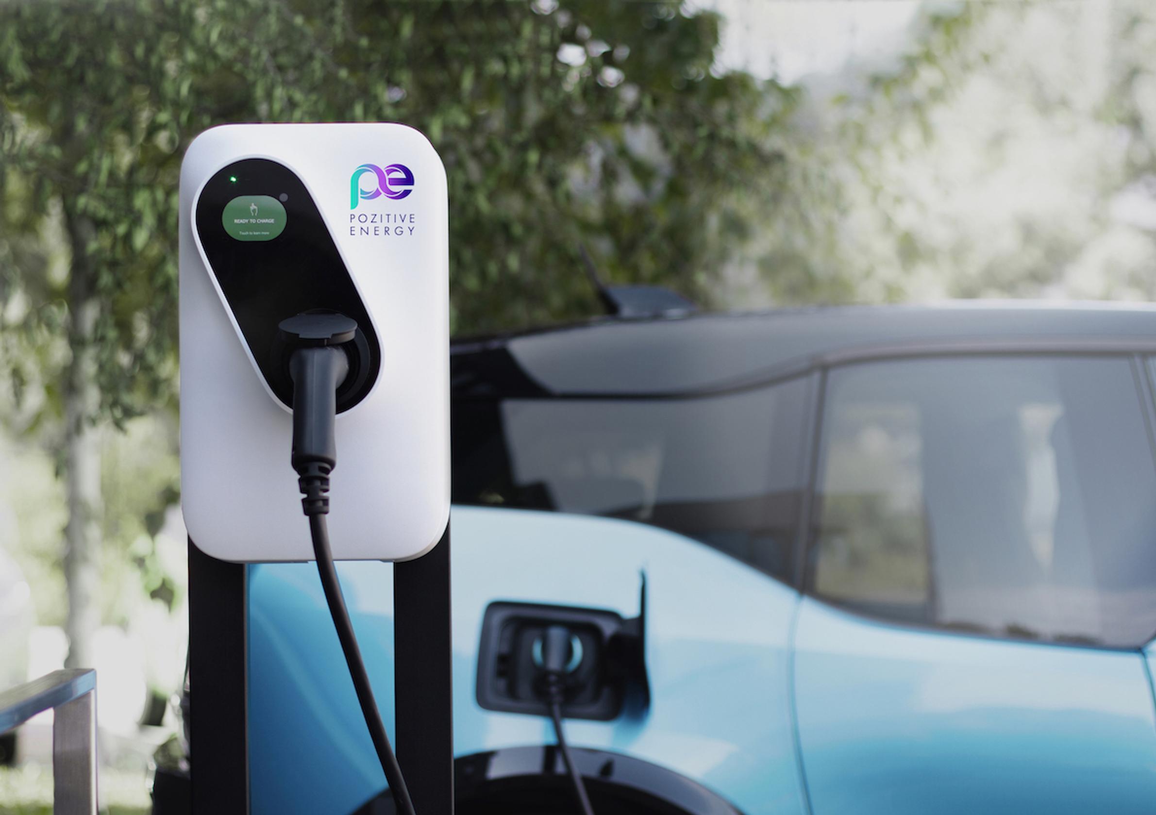 A Landis+Gyr chargepoint supplied by Positive Energy