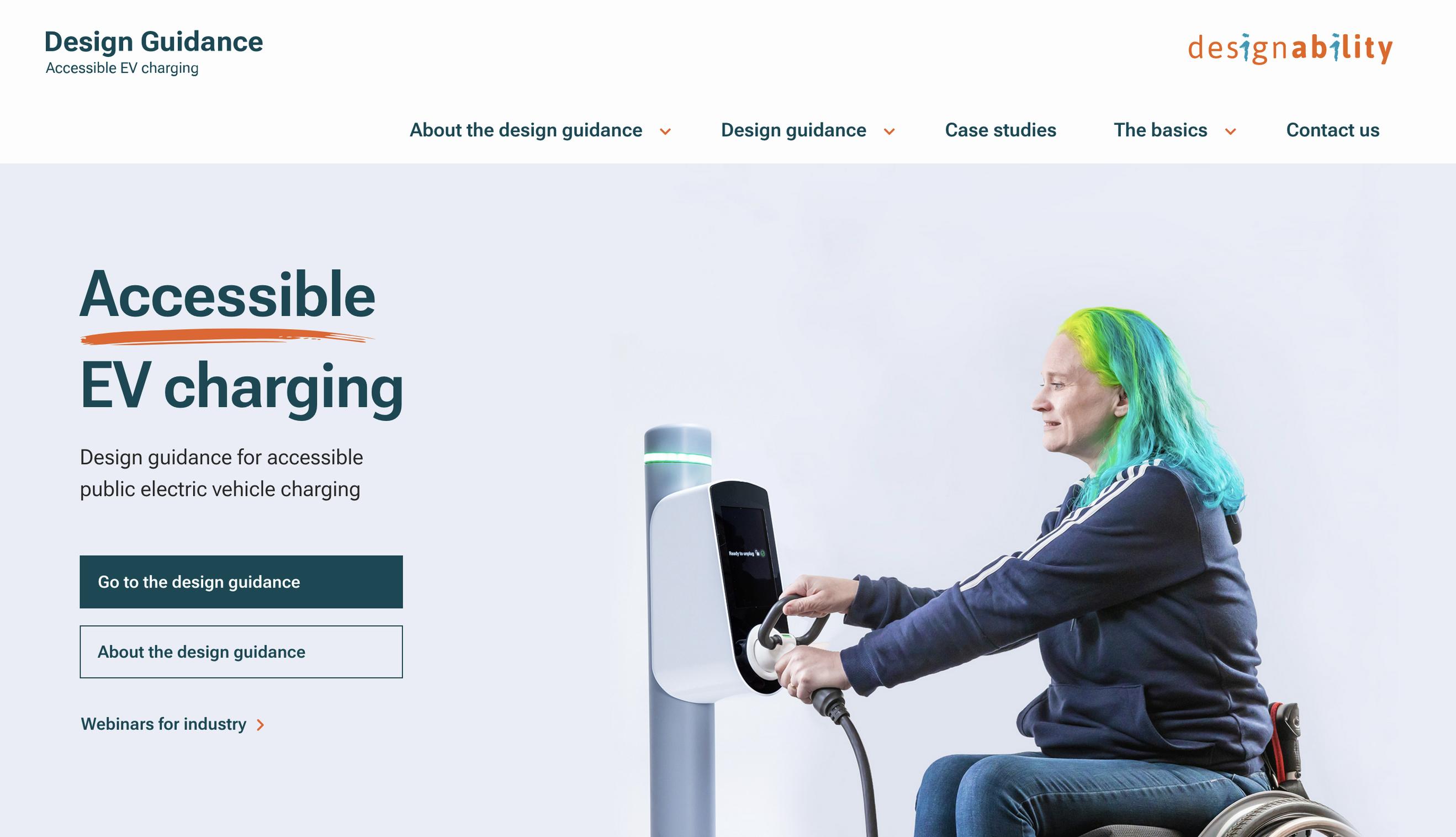 Designability publishes accessibility guidance for EV charging systems