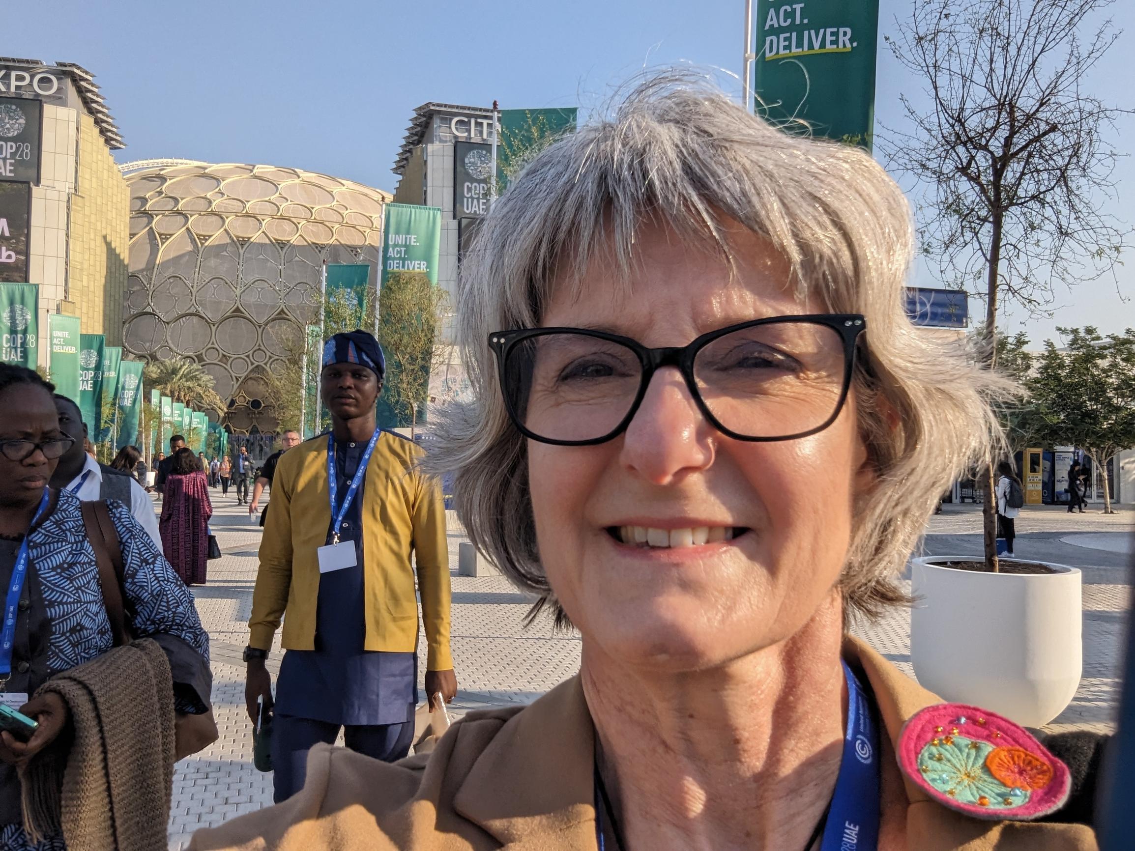 Martina Juvara at COP28 climate change conference in Dubai, United Arab Emirates