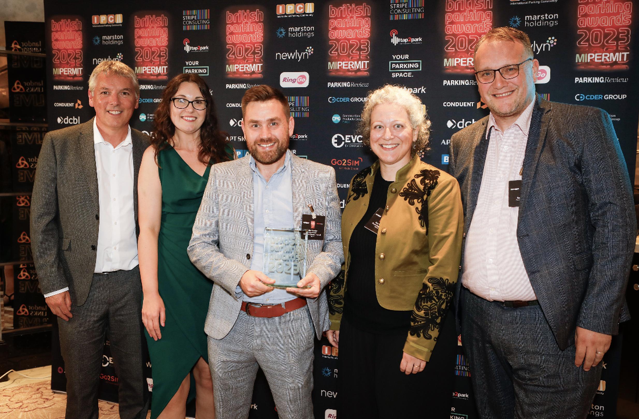 NSL’s Keith Hanshaw with Durham’s Jenny Thomas and Peter Broxton, Vaso Vaino from Stripe Consulting (category sponsor) and Scott Wallace of NSL