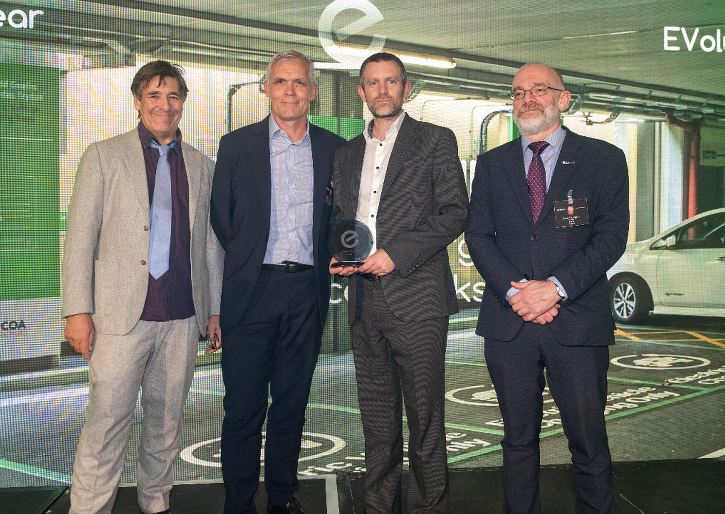 Q-Park’s Sarosh Mehta, James Pollock, Monaza Salam and John Denton