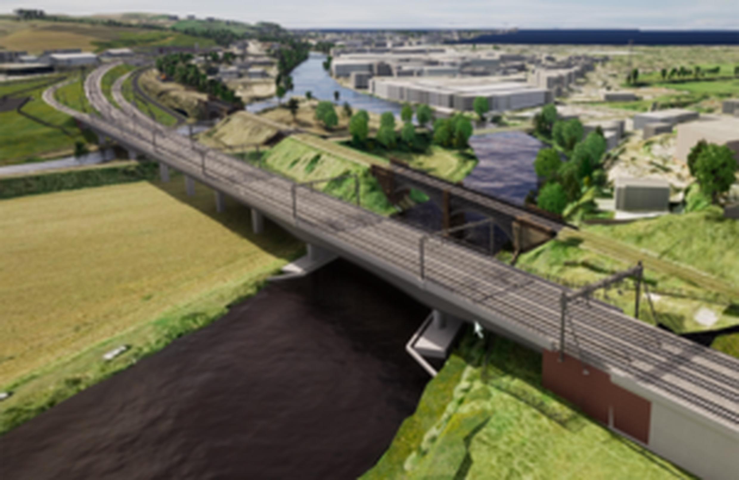 Artist’s impression of new Ravensthorpe viaduct.