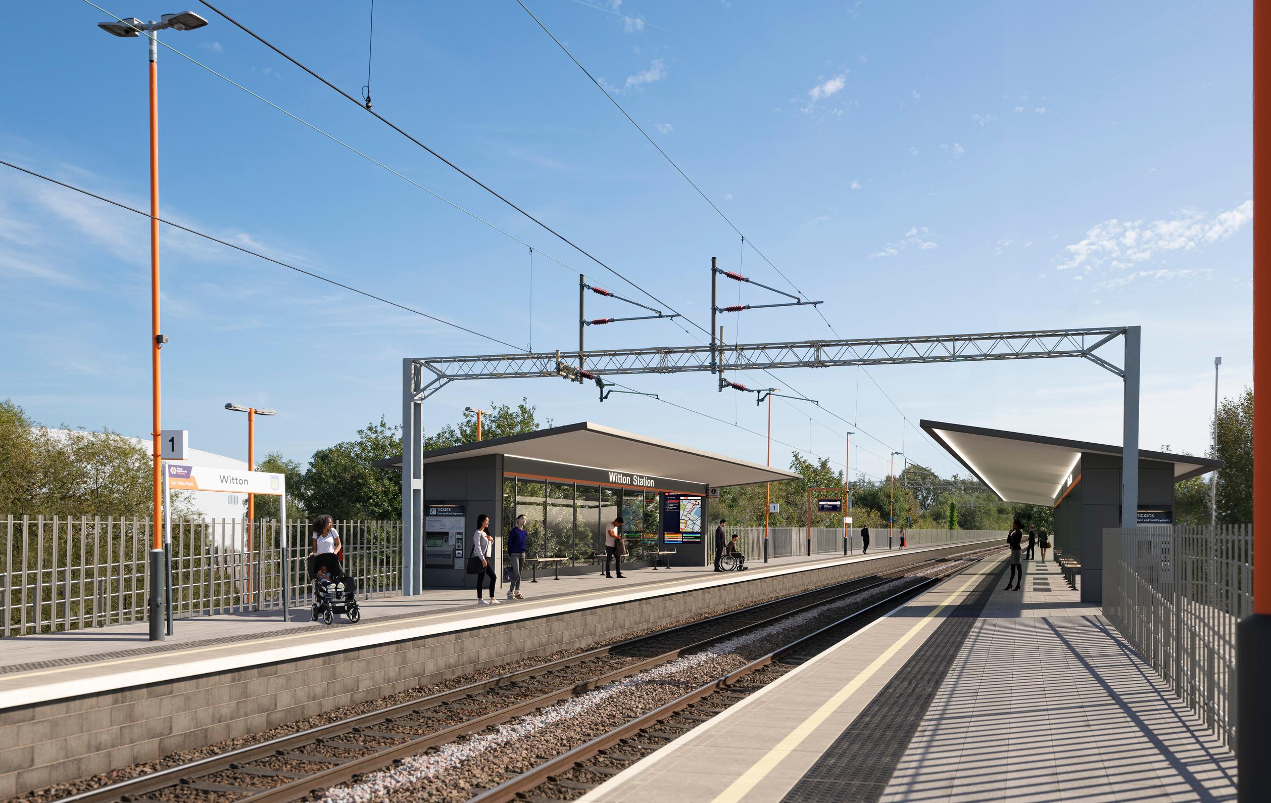 Designs for the new platform at Witton station