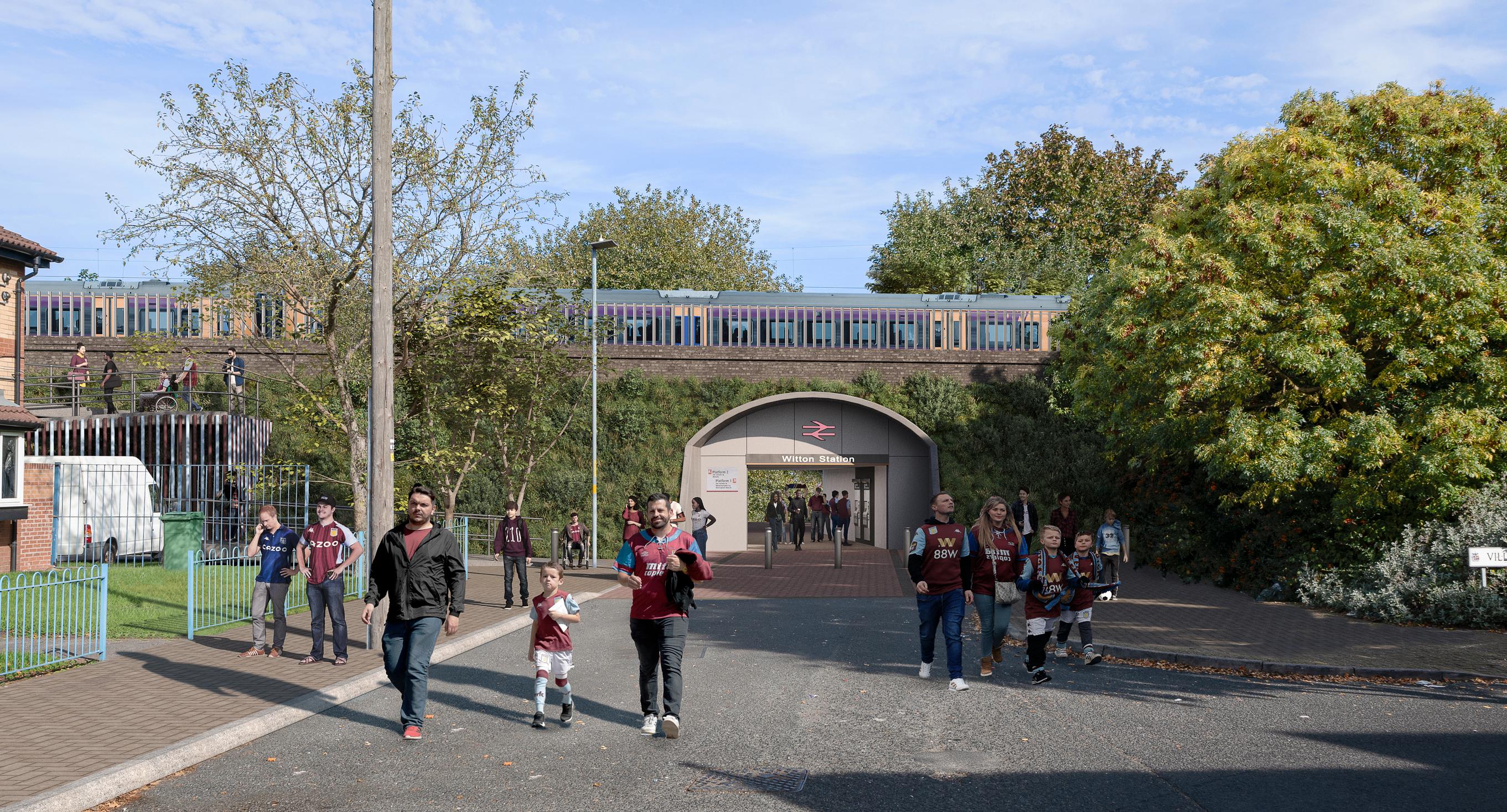 Designs for a new pedestrian tunnel under the rail line at Station Road