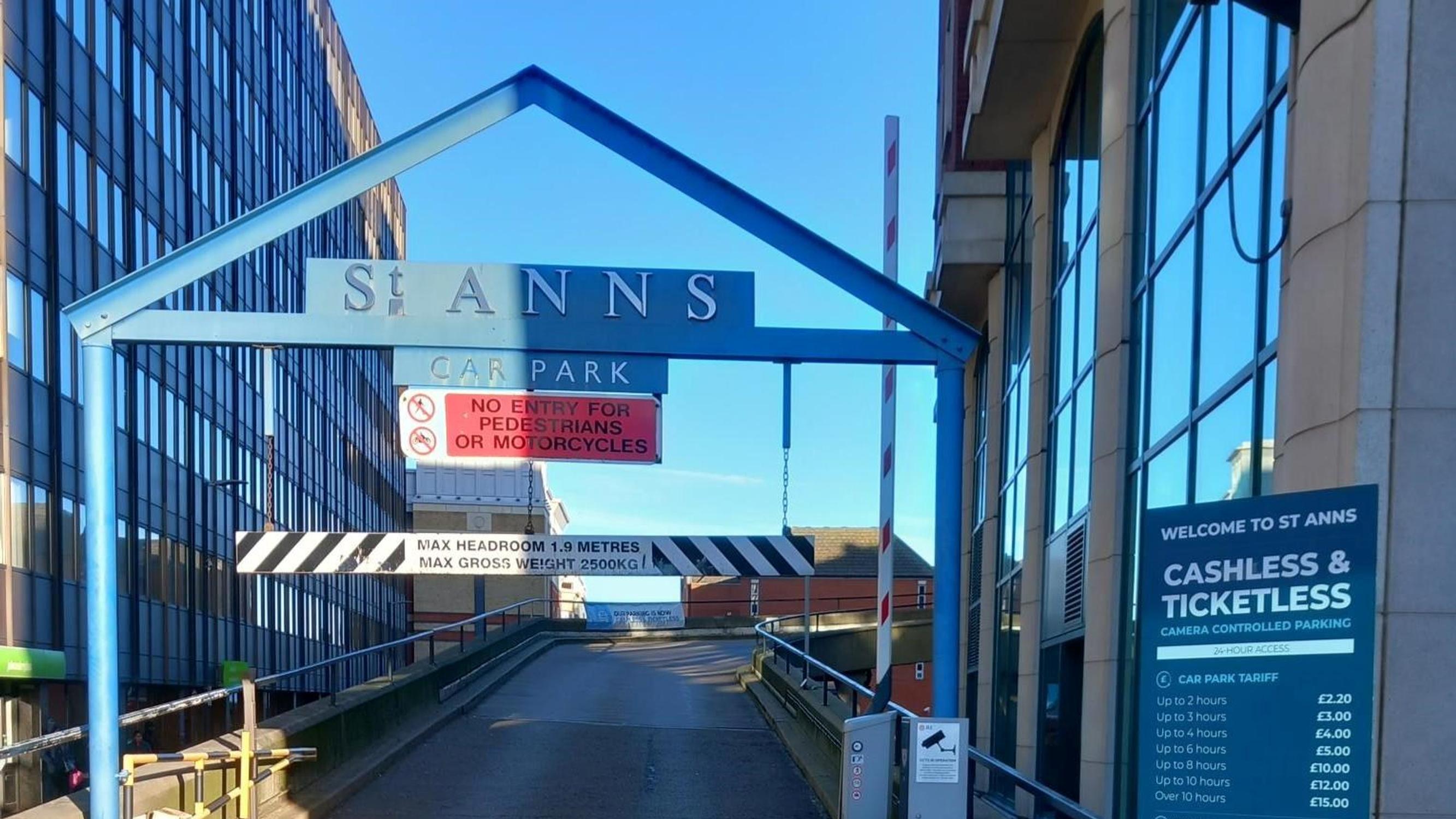 The St Ann`s Shopping Centre multi-storey car park