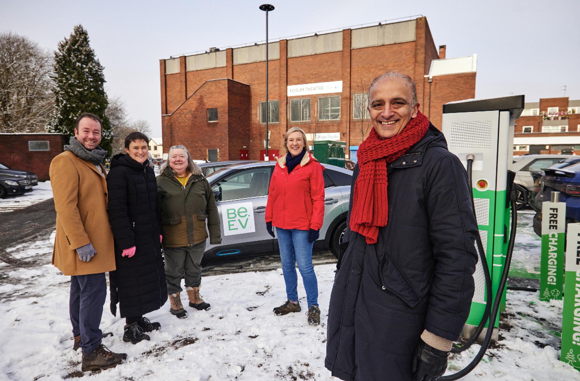 Asif Gauri opens the hub alongside Stockport councilors