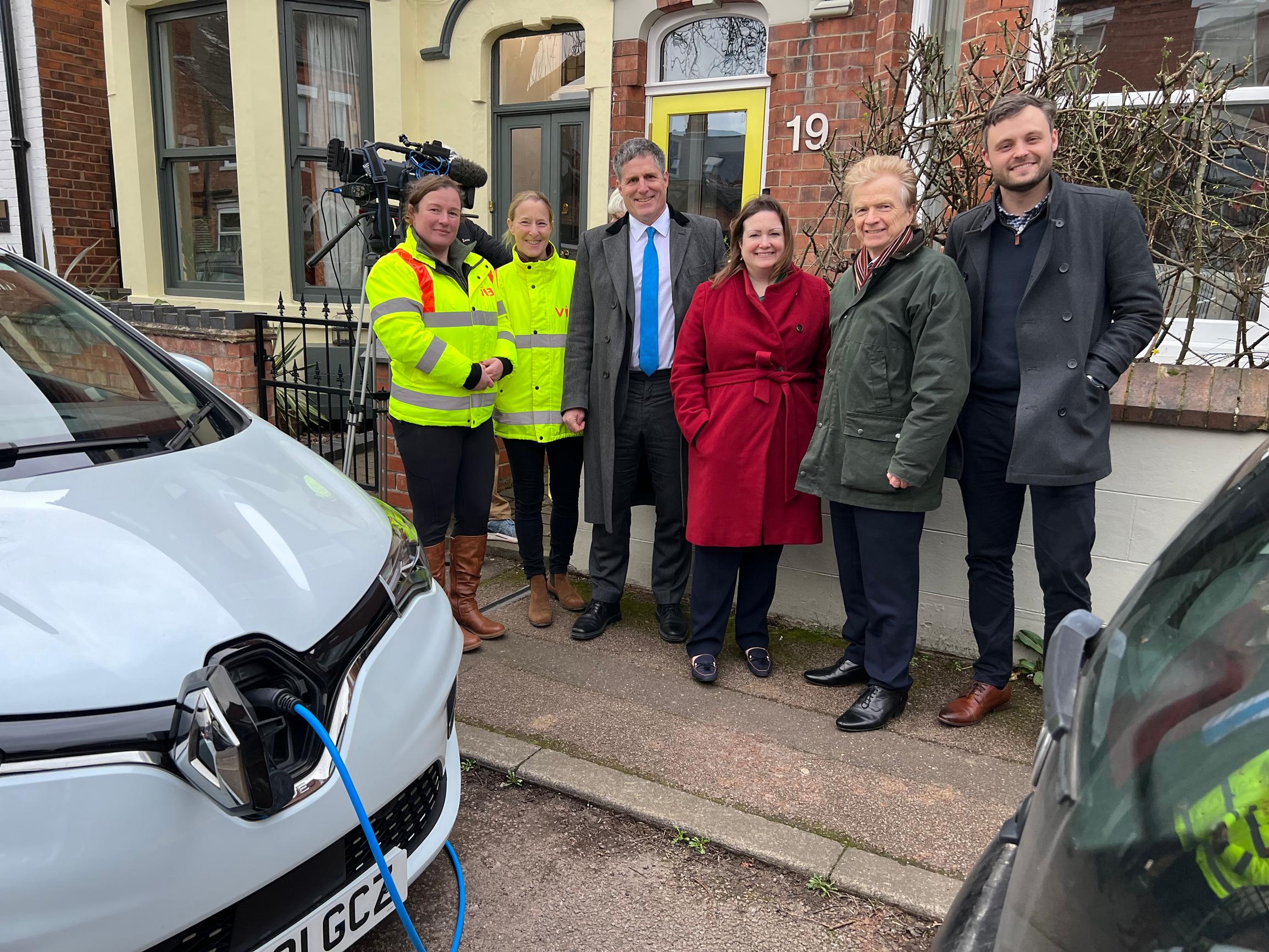 Transport minister for technology and decarbonisation Anthony Browne with Ben Bradley MP, leader of Nottinghamshire County Council, Rushcliffe MP Ruth Edwards and Cllr Neil Clarke MBE, cabinet member for transport and environment at Nottinghamshire County Council