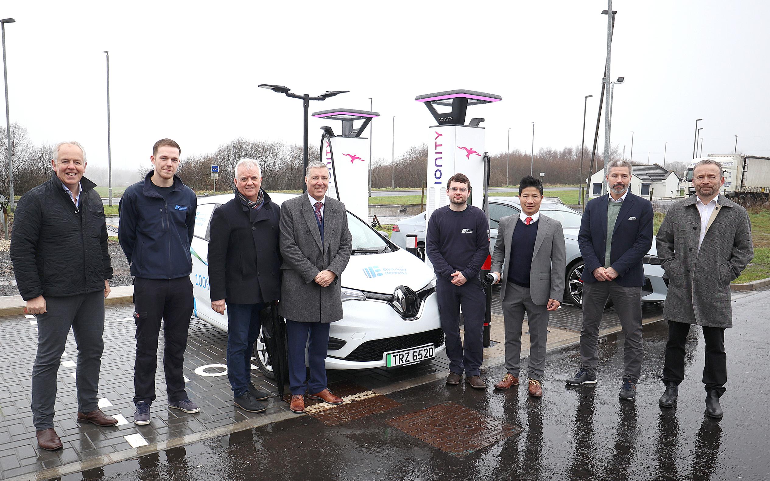 An IONITY charging hub has been opened at the Toome motorway service station in Northern Ireland