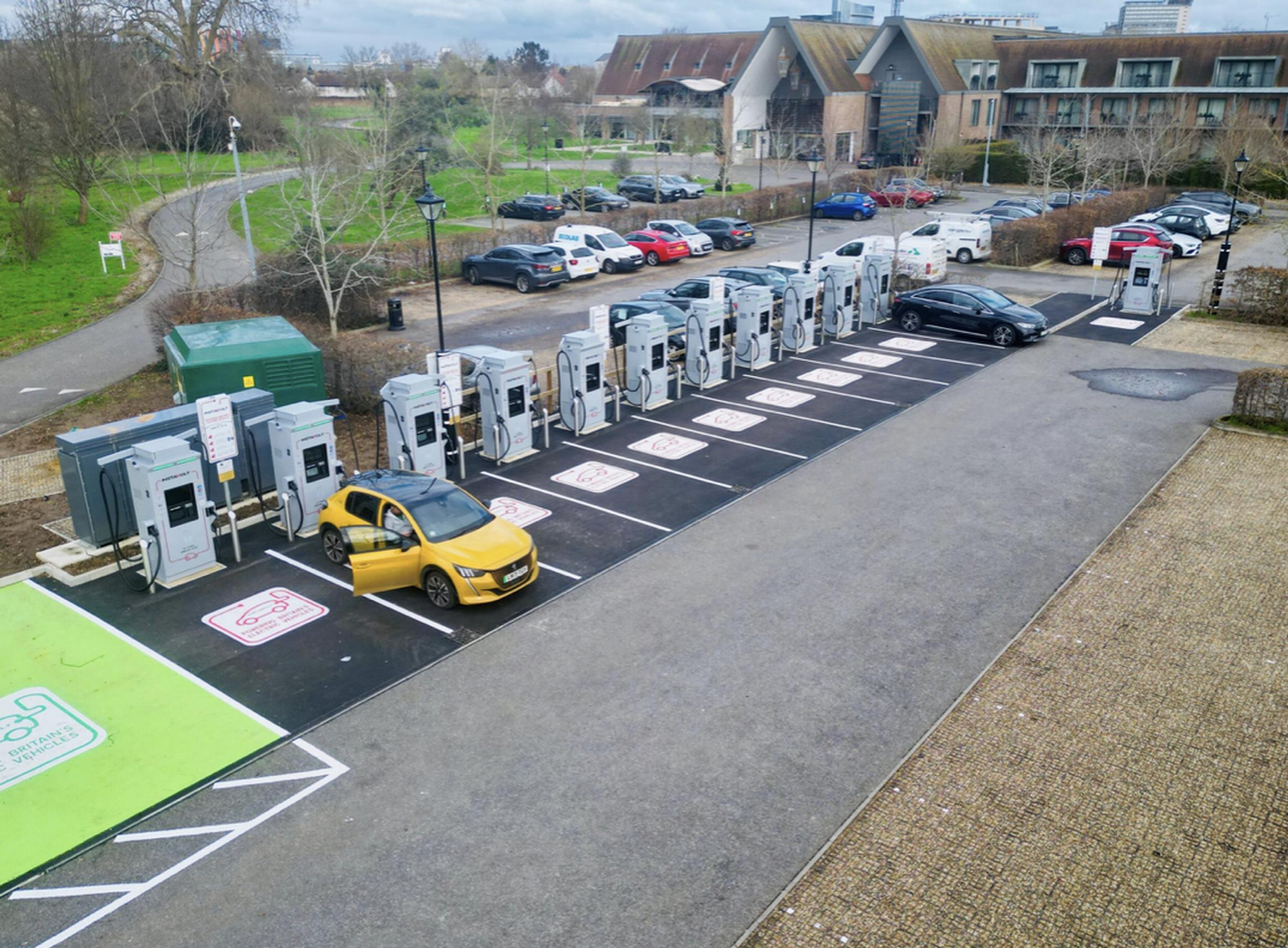 Charging hub at Syon Park