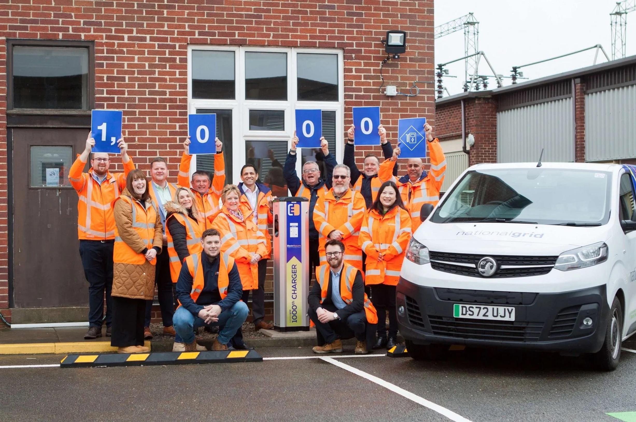 ElectrAssure installs 1,000th National Grid vehicle chargepoint