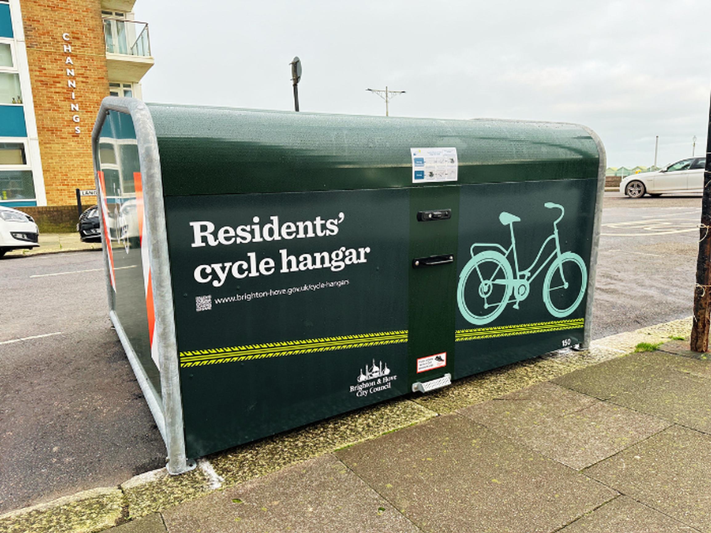 A cycle hangar in Brighton