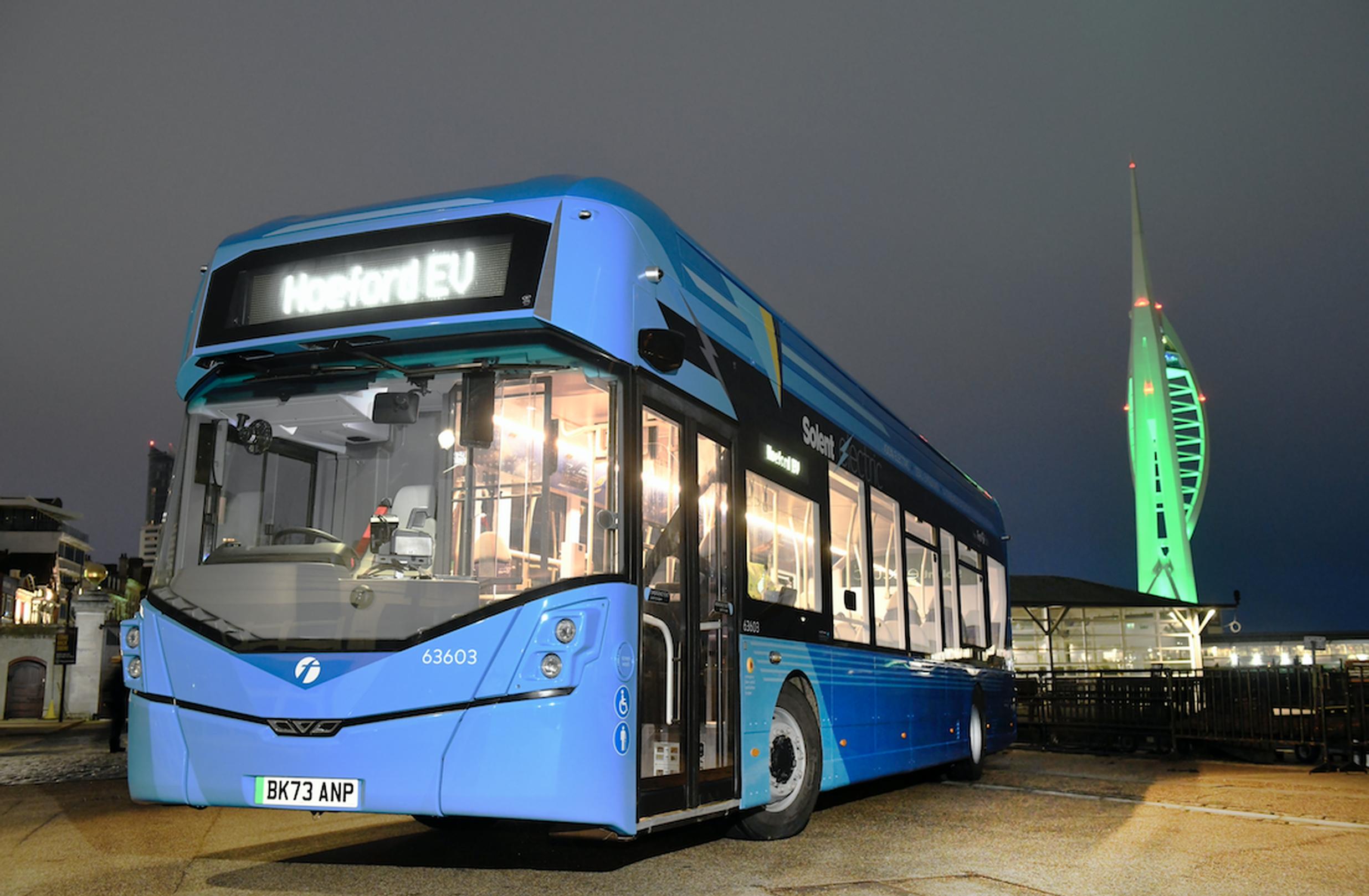 Electric buses hit the road in Portsmouth, Fareham and Gosport