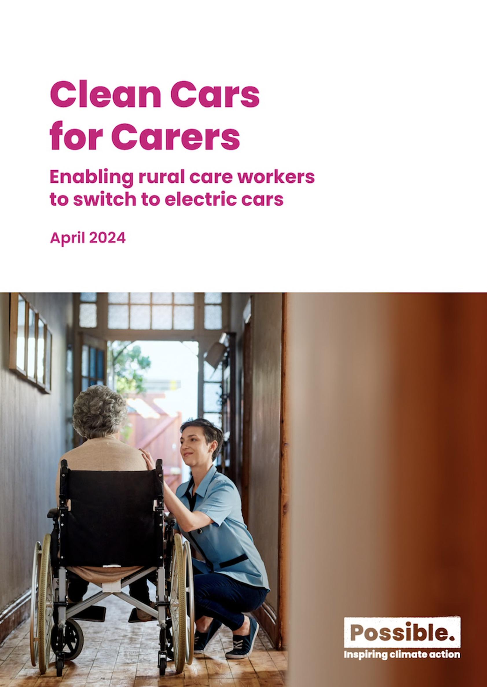 Carers need an electric company car scheme