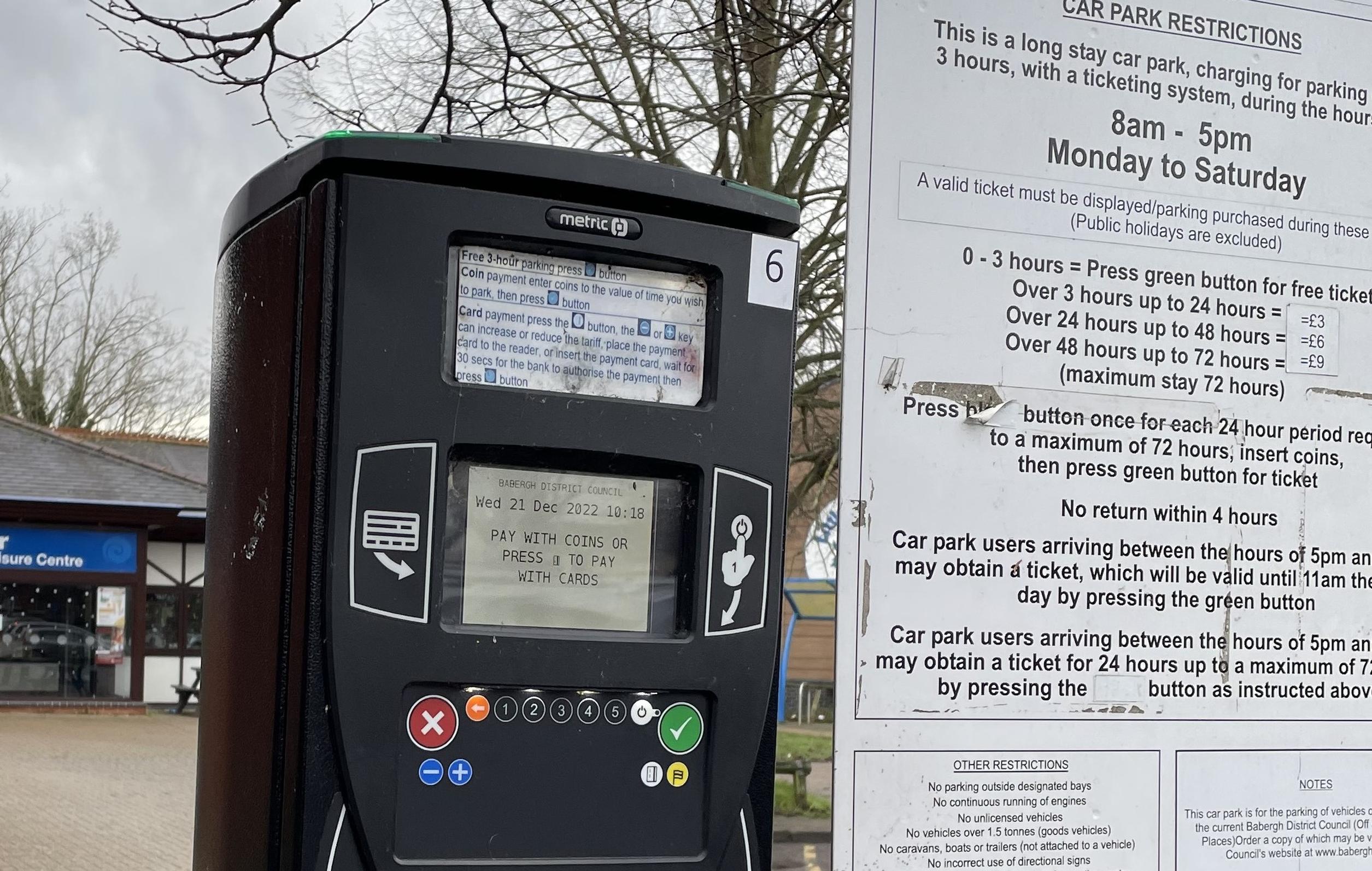 Babergh reviews short-term parking charge changes